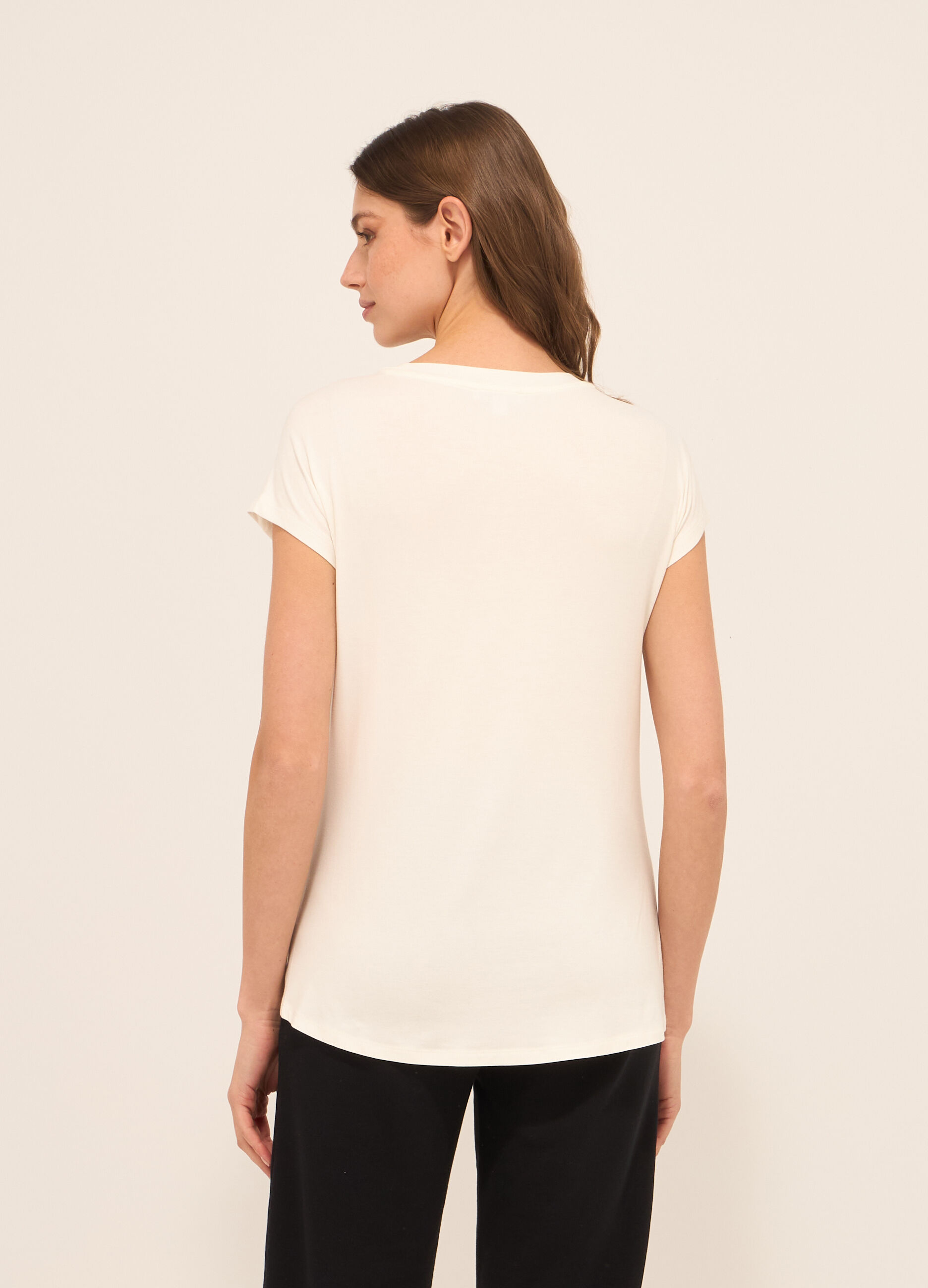 T-shirt in viscosa stretch donna_1