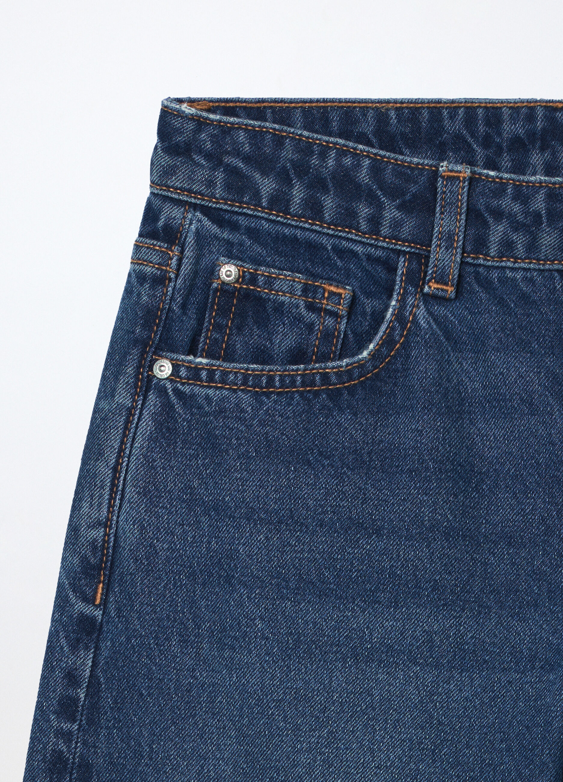 Pantaloni in denim di puro cotone ragazza_2