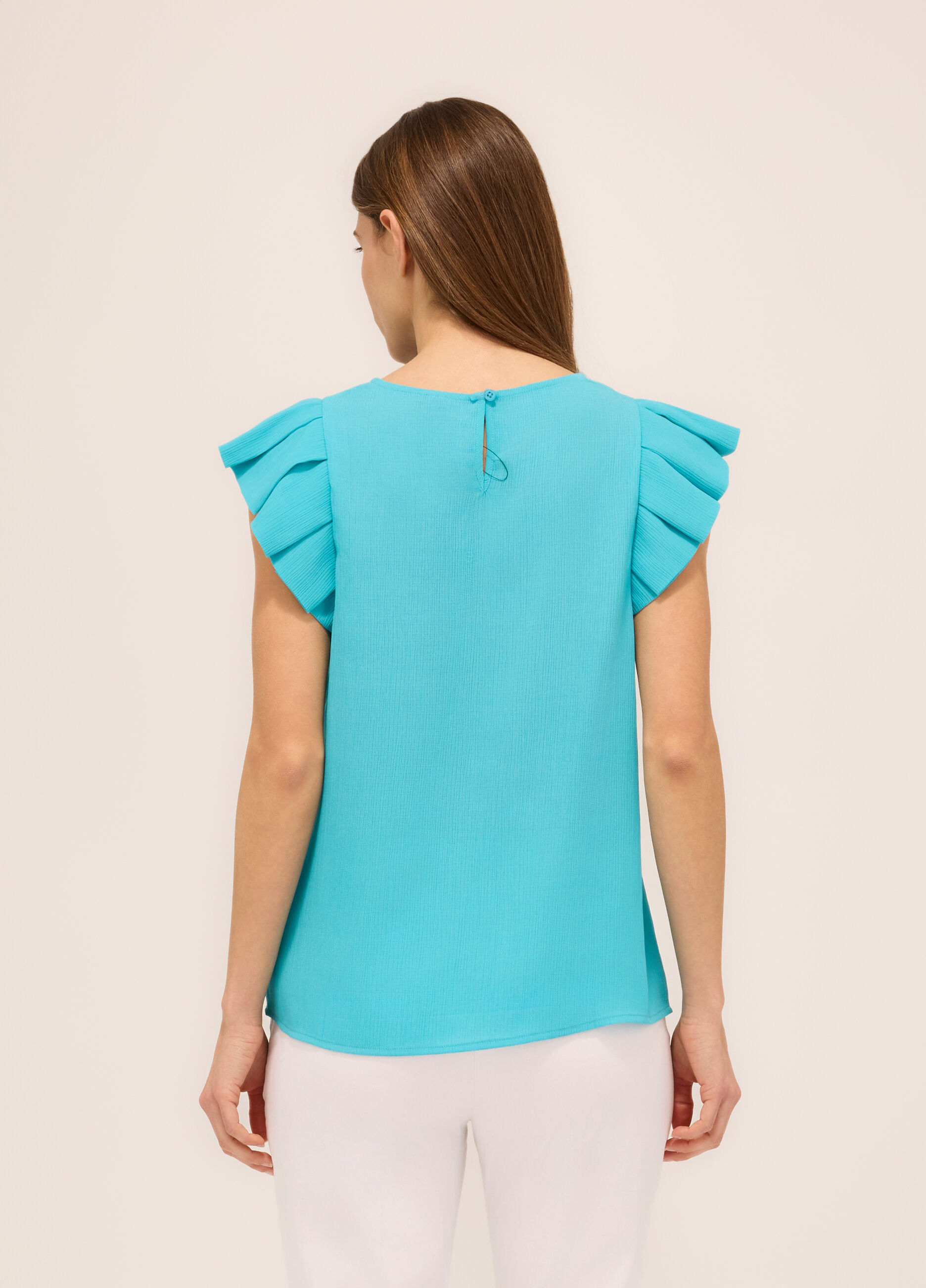Blusa con maniche ad aletta donna_1