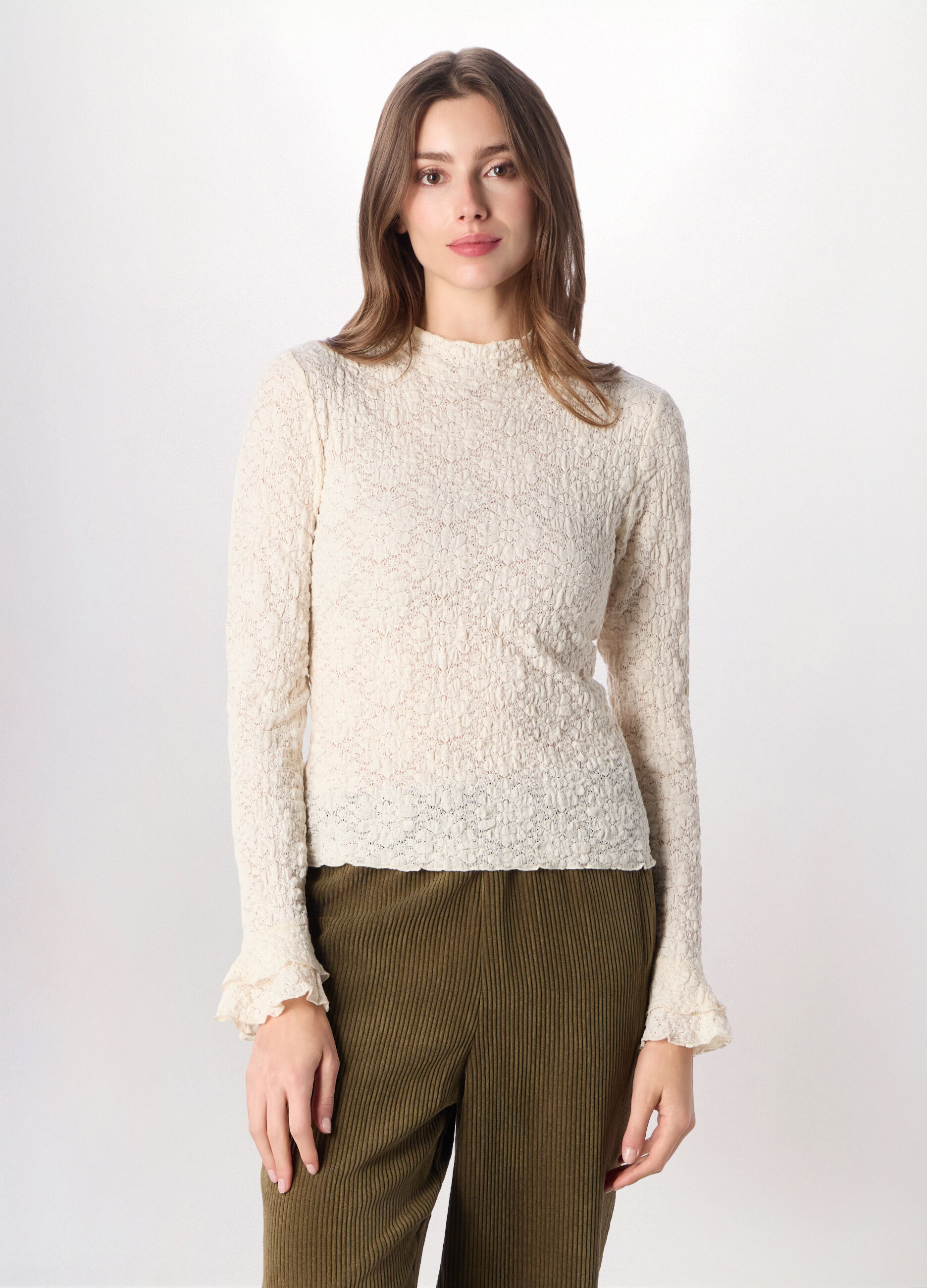 Blusa misto cotone donna_0