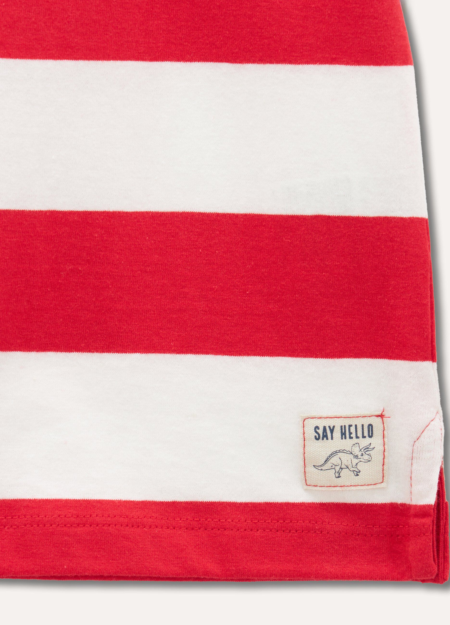 T-shirt rigata in puro cotone bambino_1