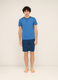 Pigiama corto in cotone bicolor uomo_0