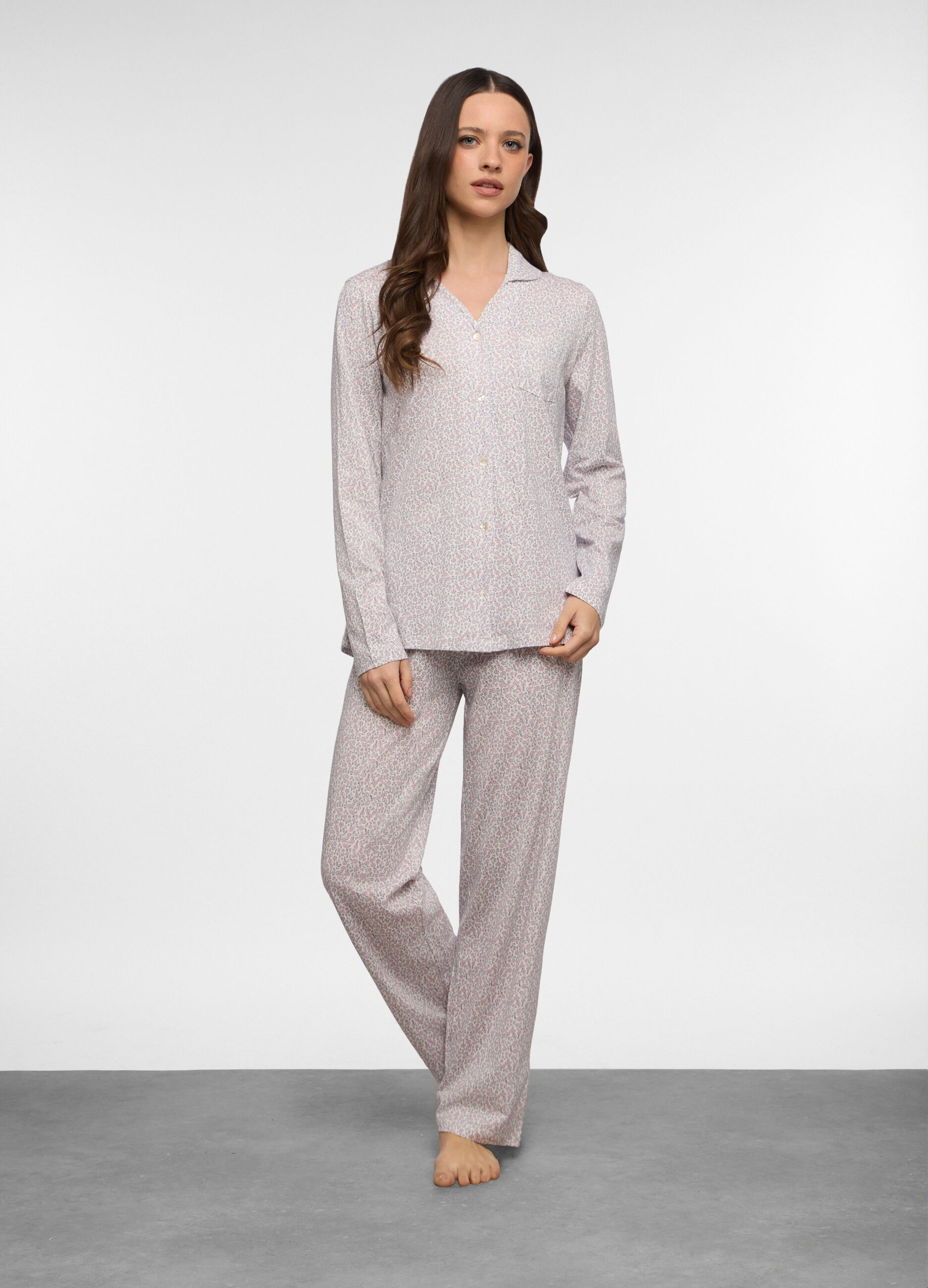 Set pigiama in jersey di puro cotone donna_0