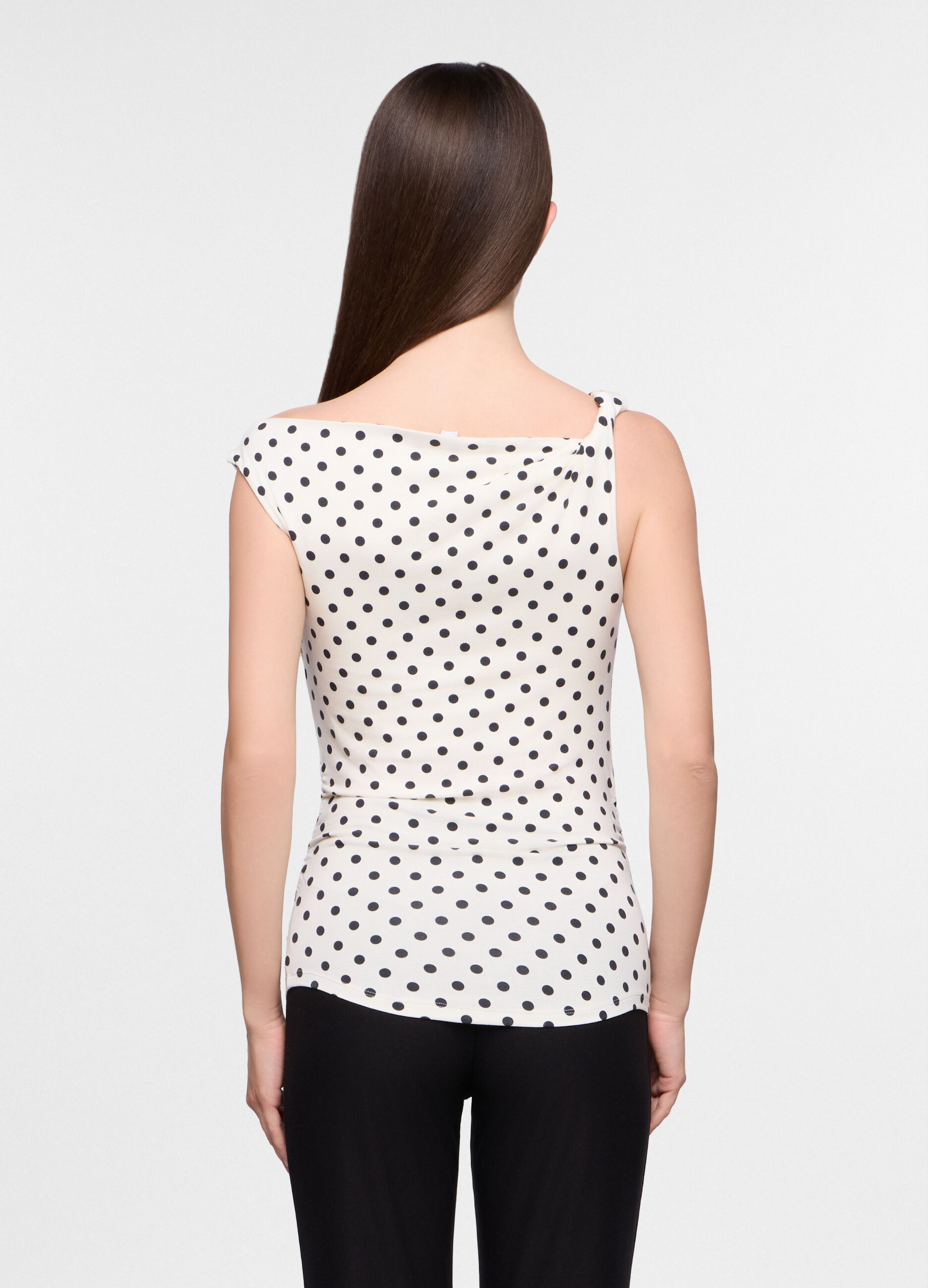 T-shirt con scollo a barchetta donna_1