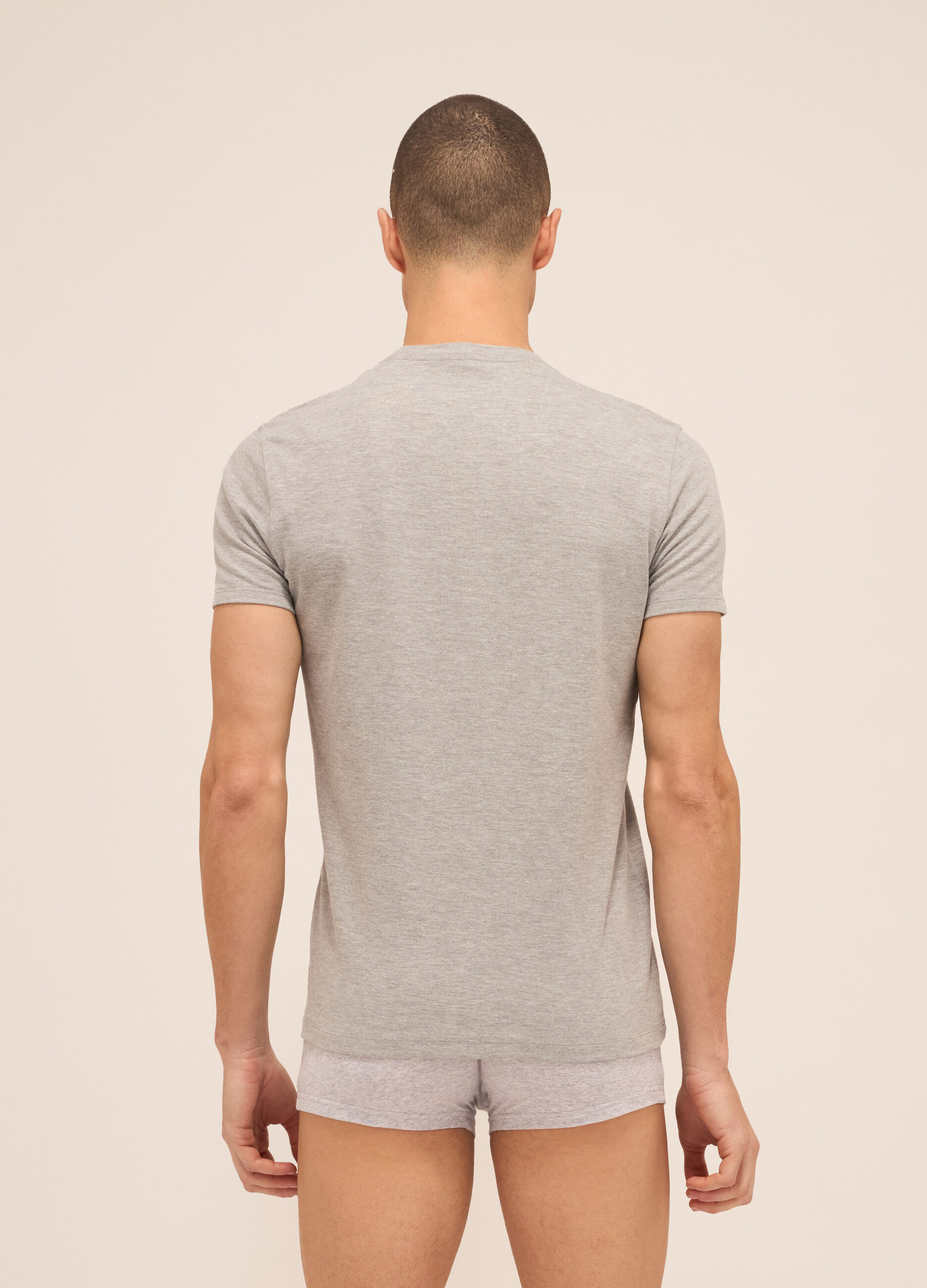 T-shirt girocollo in puro cotone uomo_1