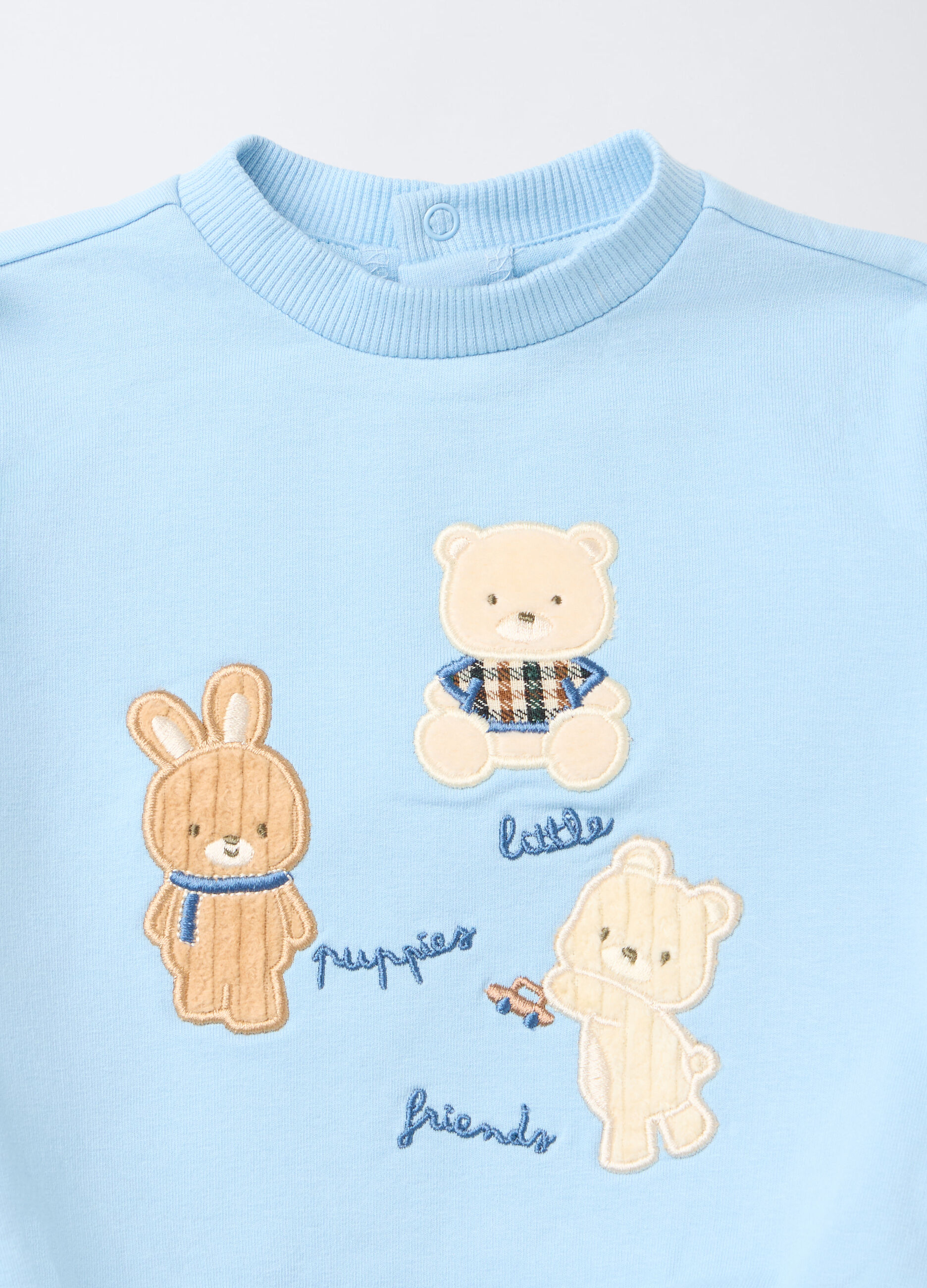 Jogging set in felpa di cotone stretch neonato_2