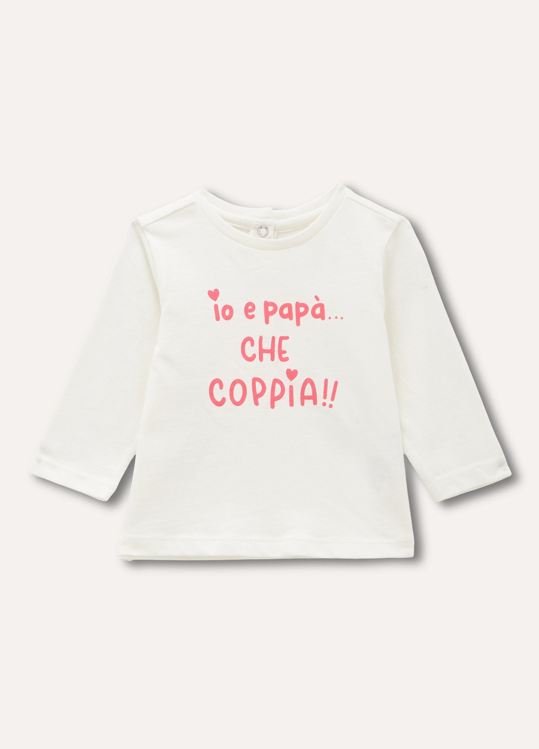T-shirt in cotone stretch neonata_0
