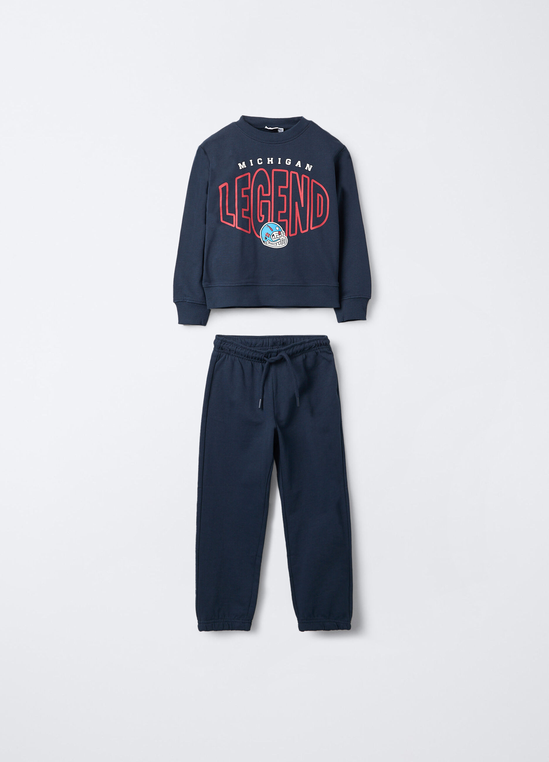 Jogging set in puro cotone garzato Fit Regular bambino_0