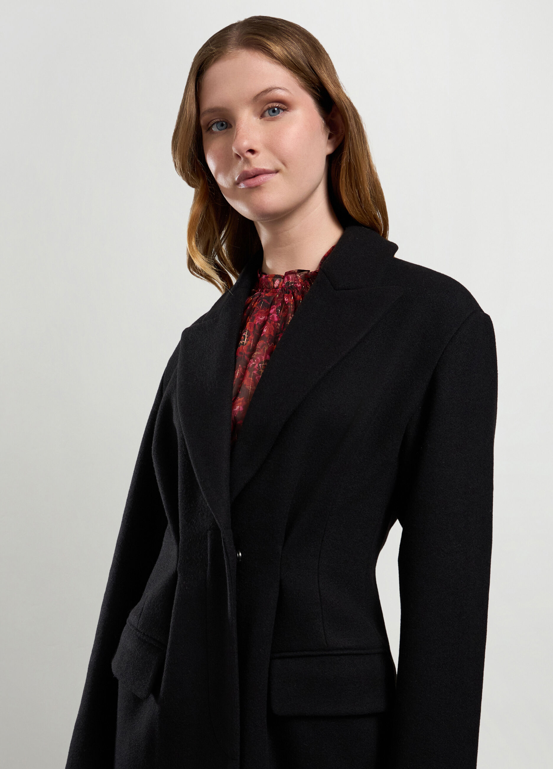 Cappotto misto lana donna