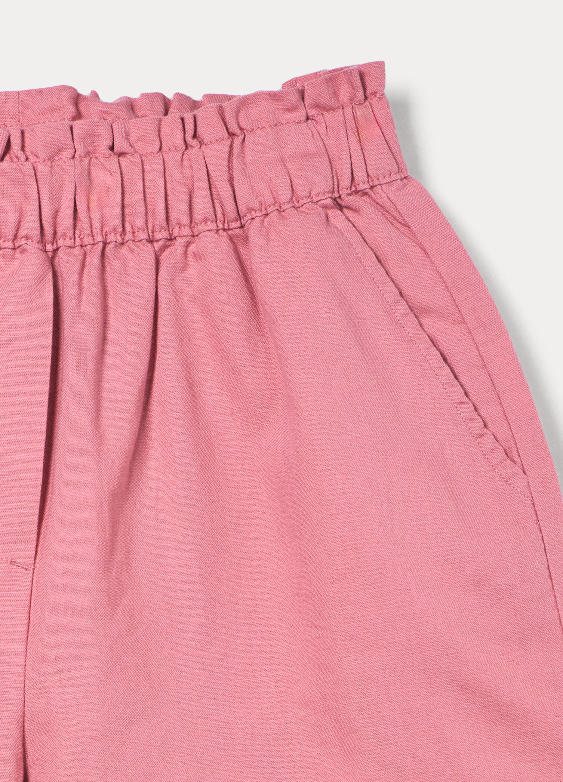 Shorts misto lino ragazza_2