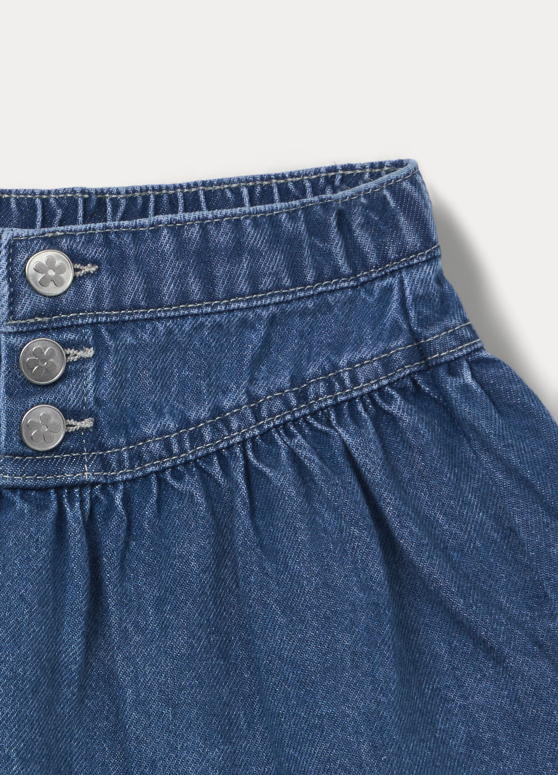 Gonna in denim di puro cotone bimba_2
