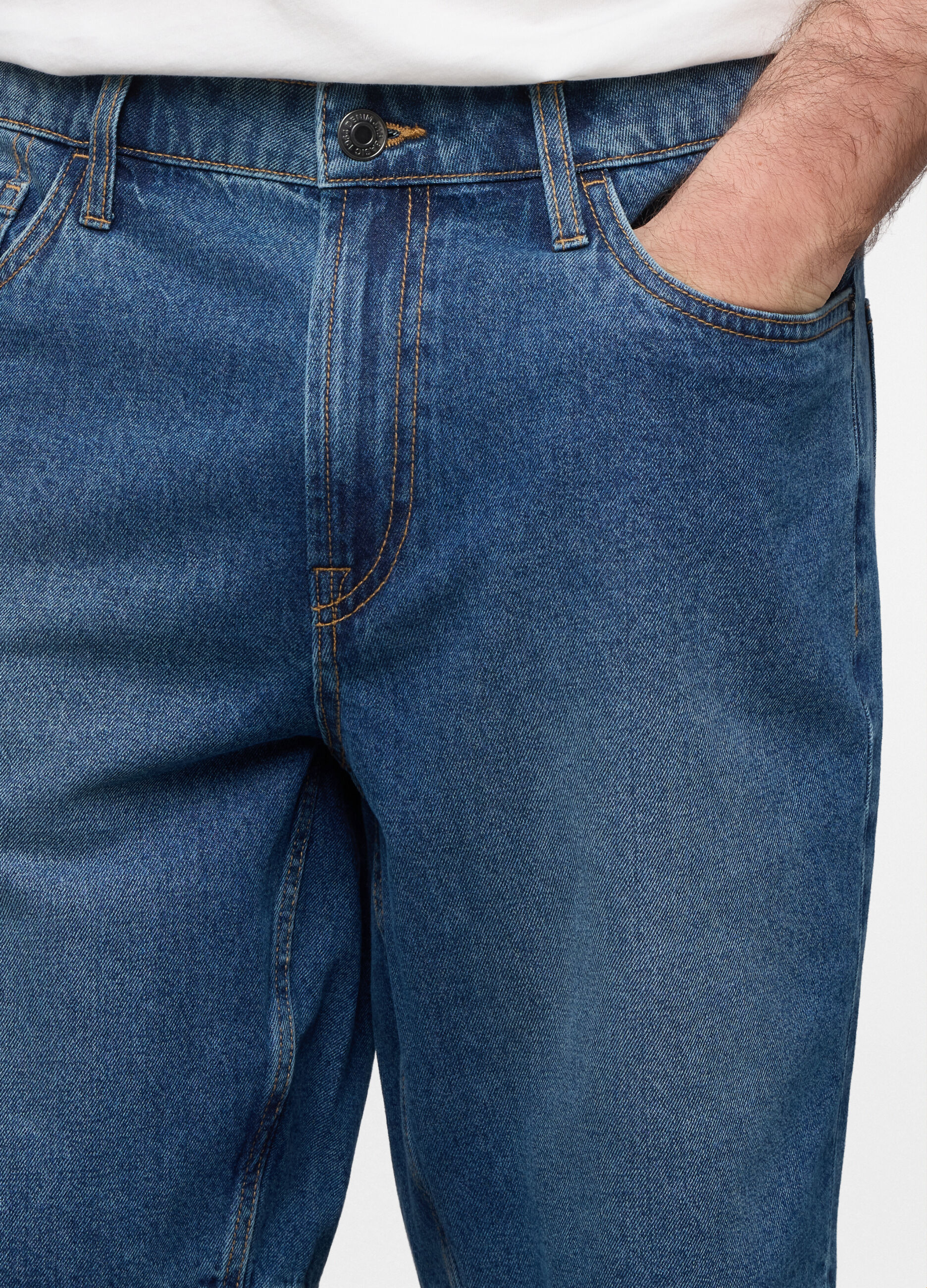 Short in denim di cotone uomo_3