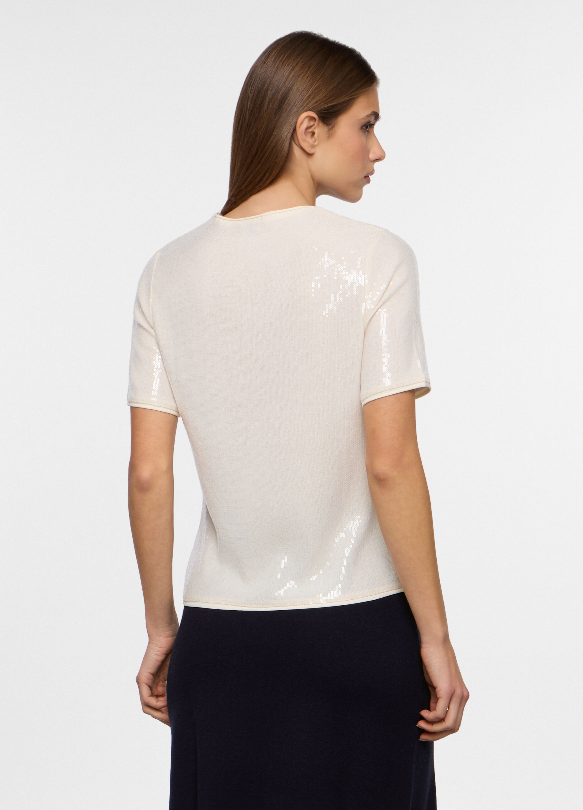 T-shirt con paillettes donna_1