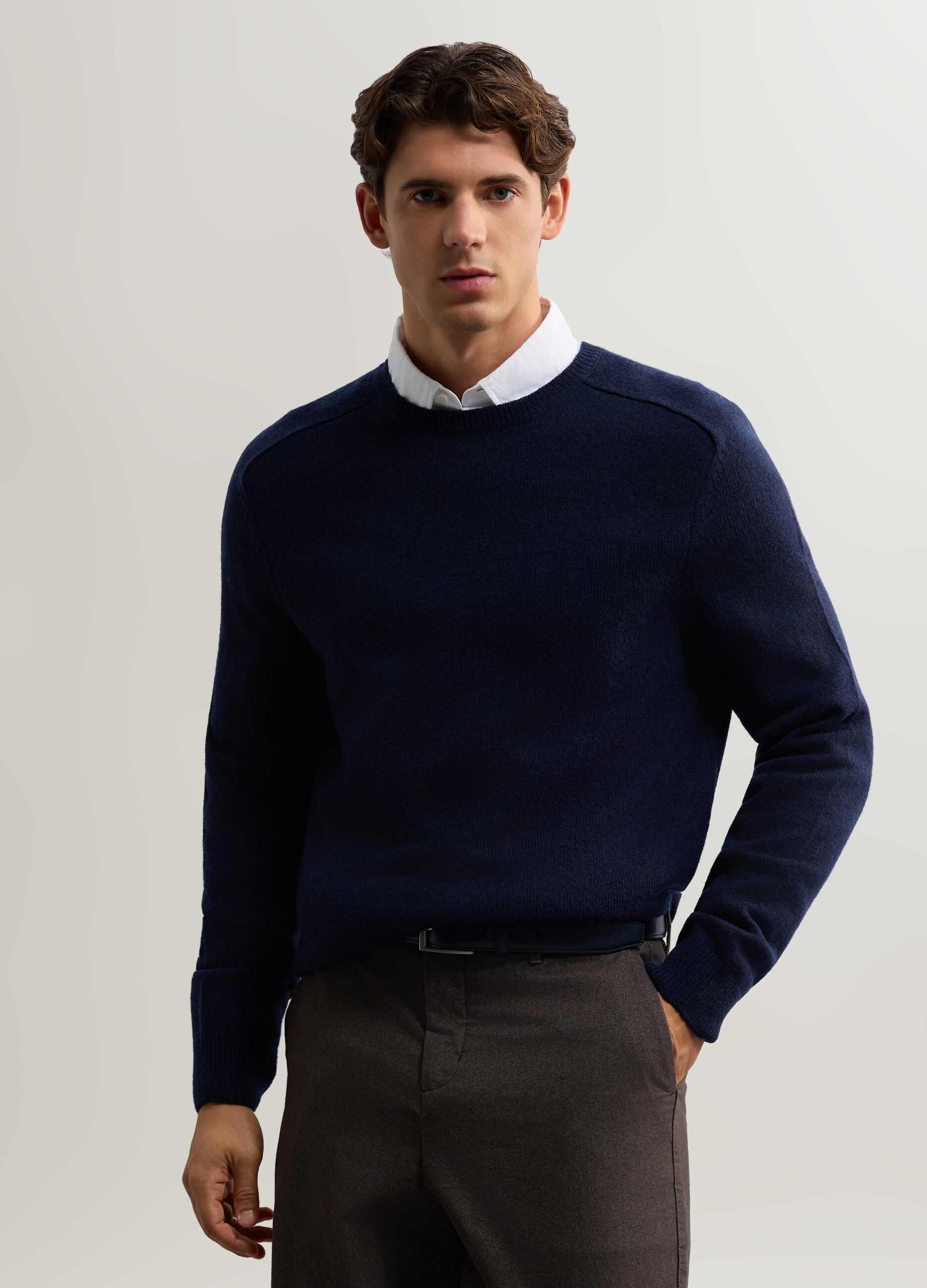 Maglione girocollo in lambswool uomo_0