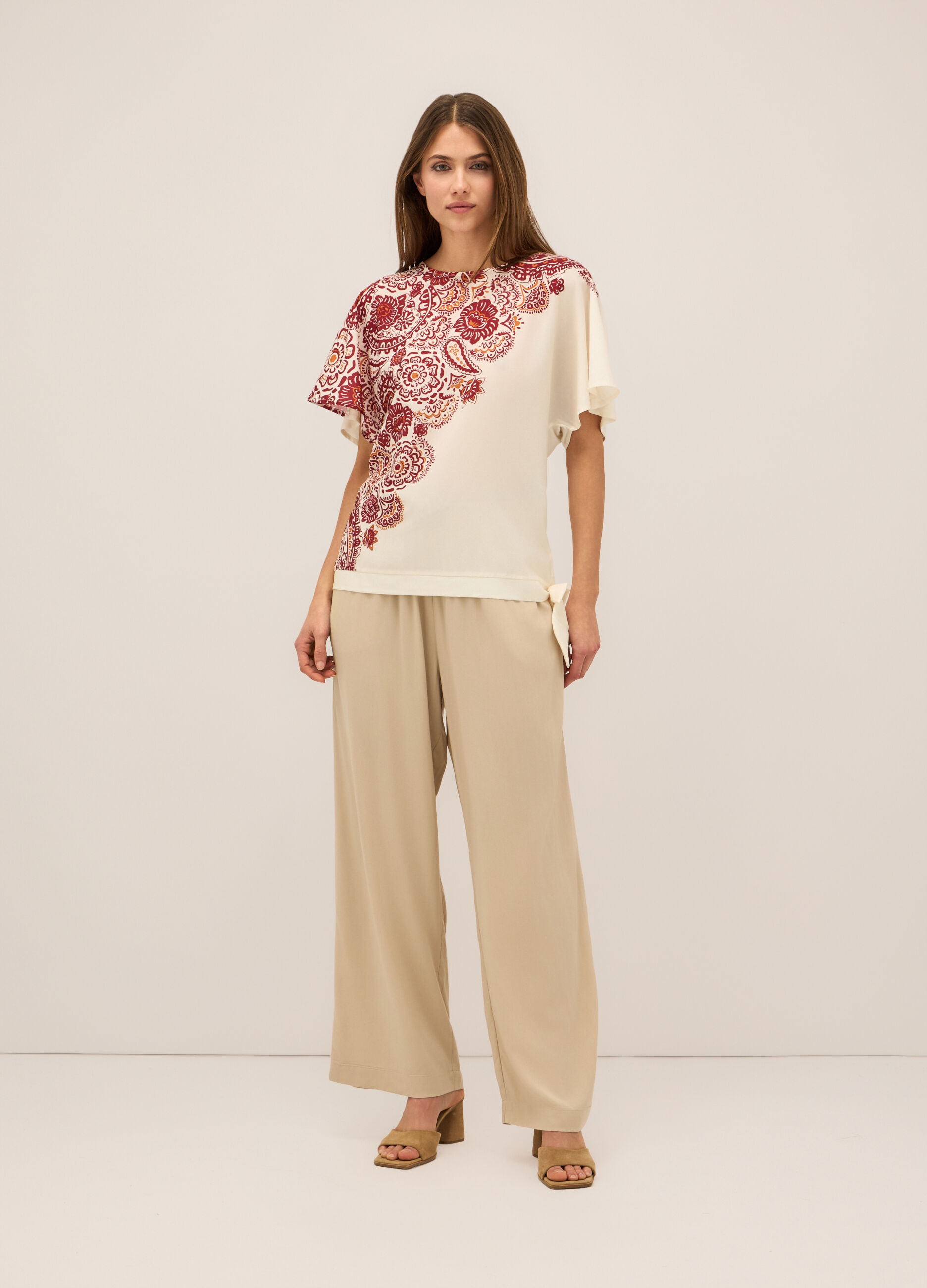 Pantaloni in pura viscosa donna_0