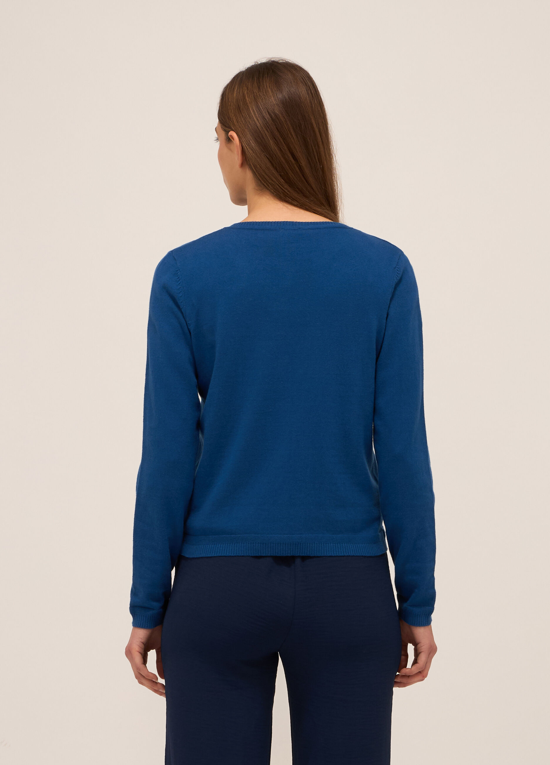 Cardigan tricot in puro cotone donna_1