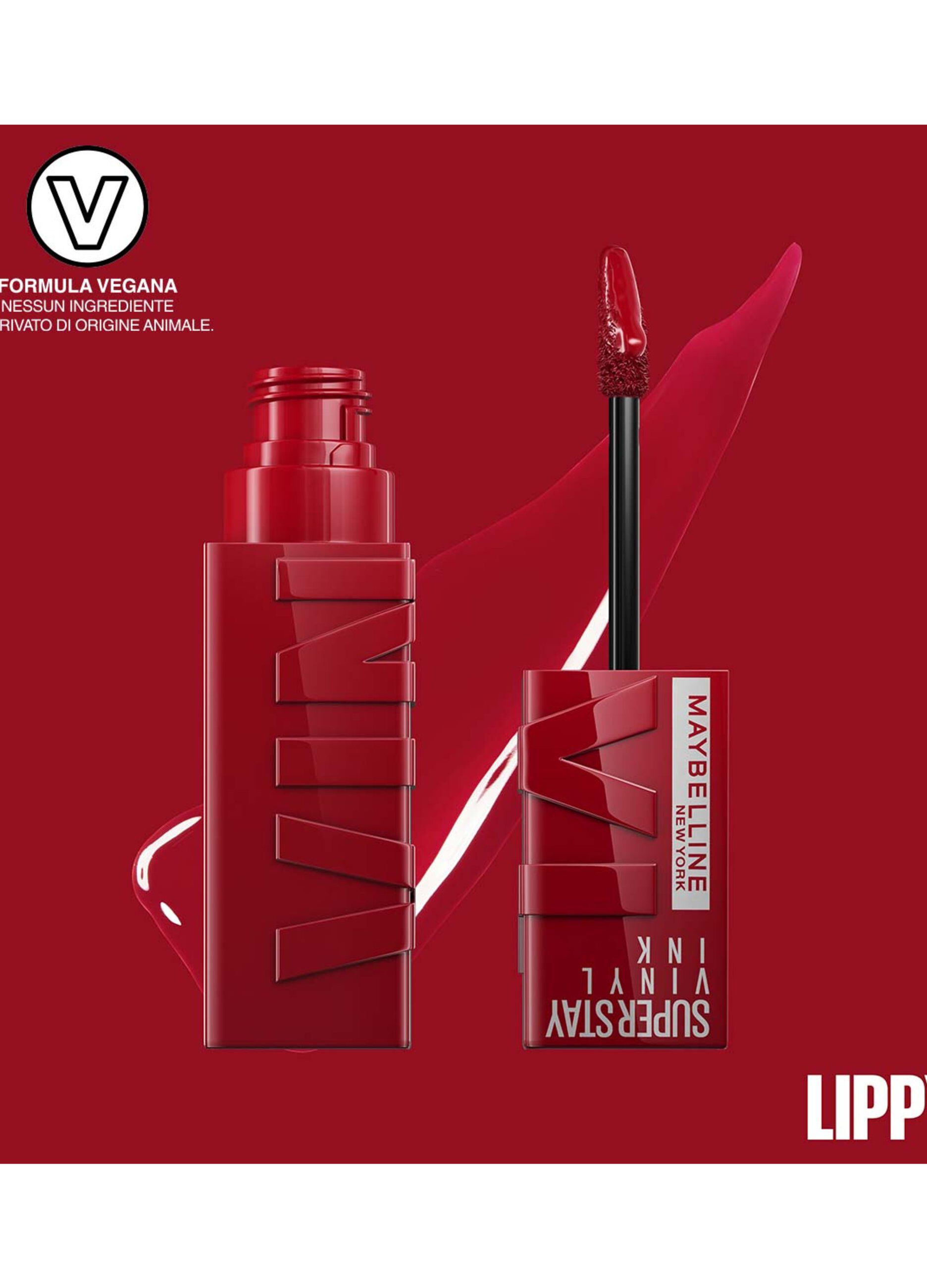 Rossetto a lunga tenuta effetto vinilico superstay vinyl ink 10 lippy.