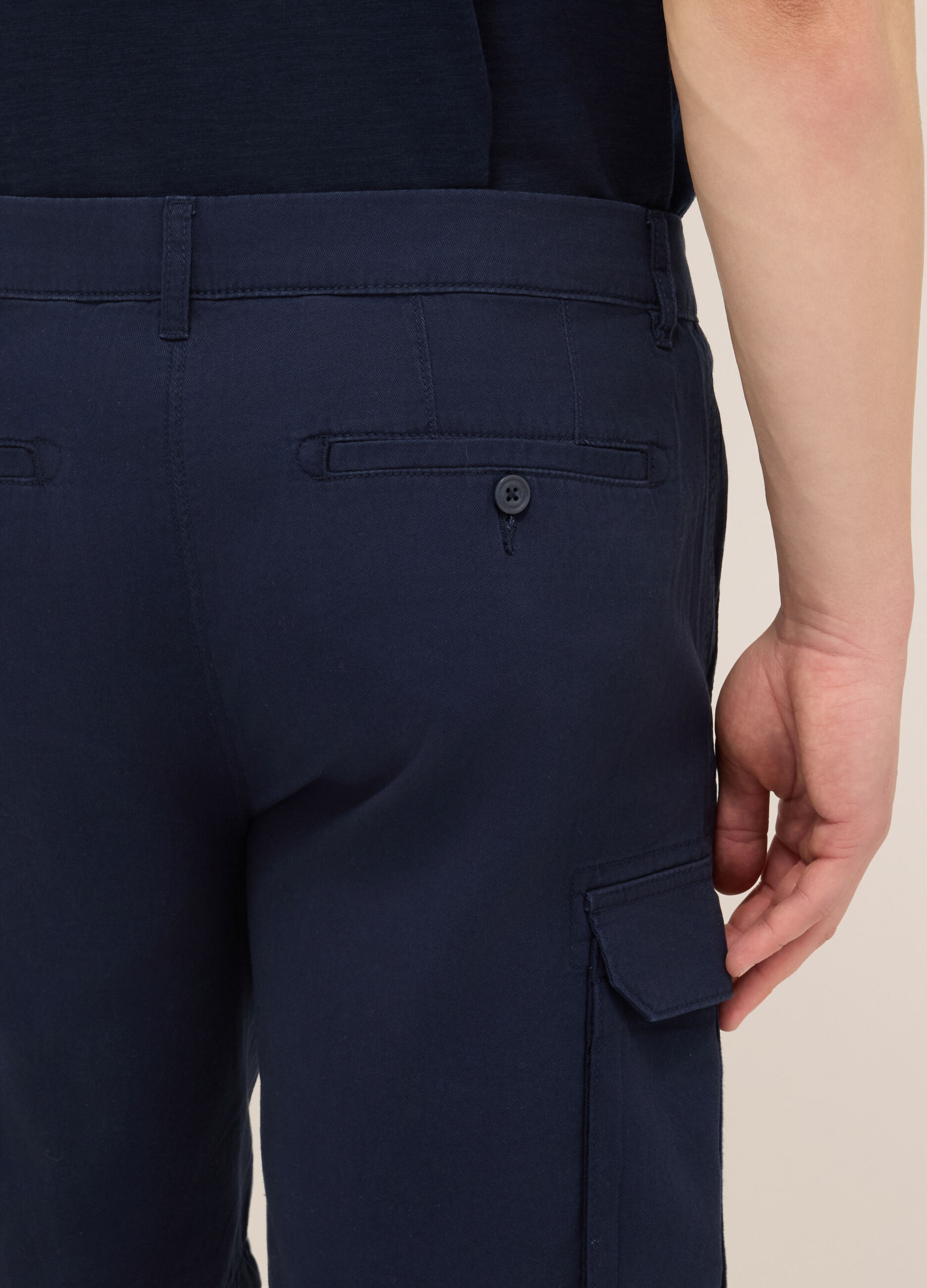 Bermuda in puro twill di cotone uomo_2
