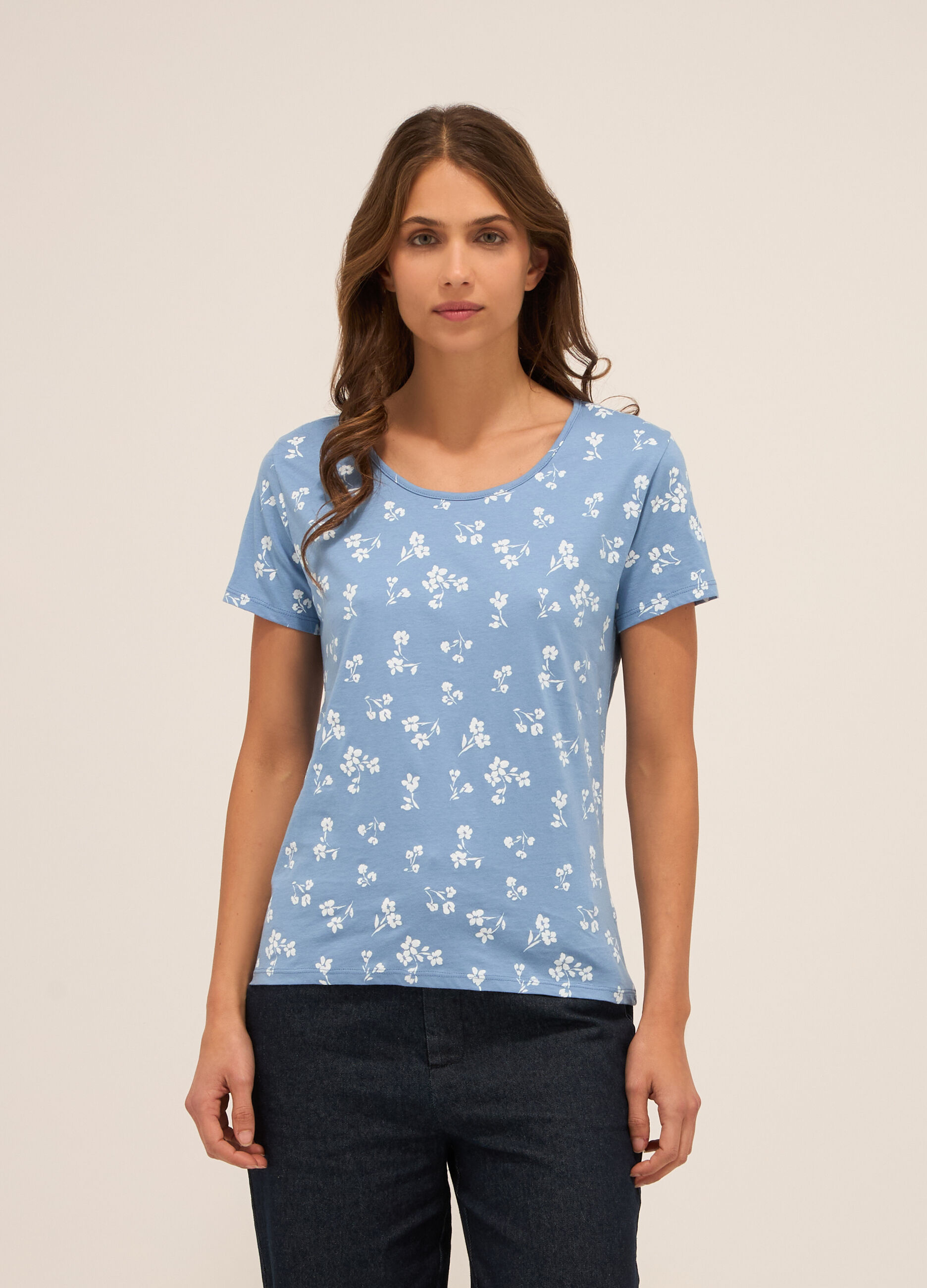 T-shirt in puro cotone donna_0