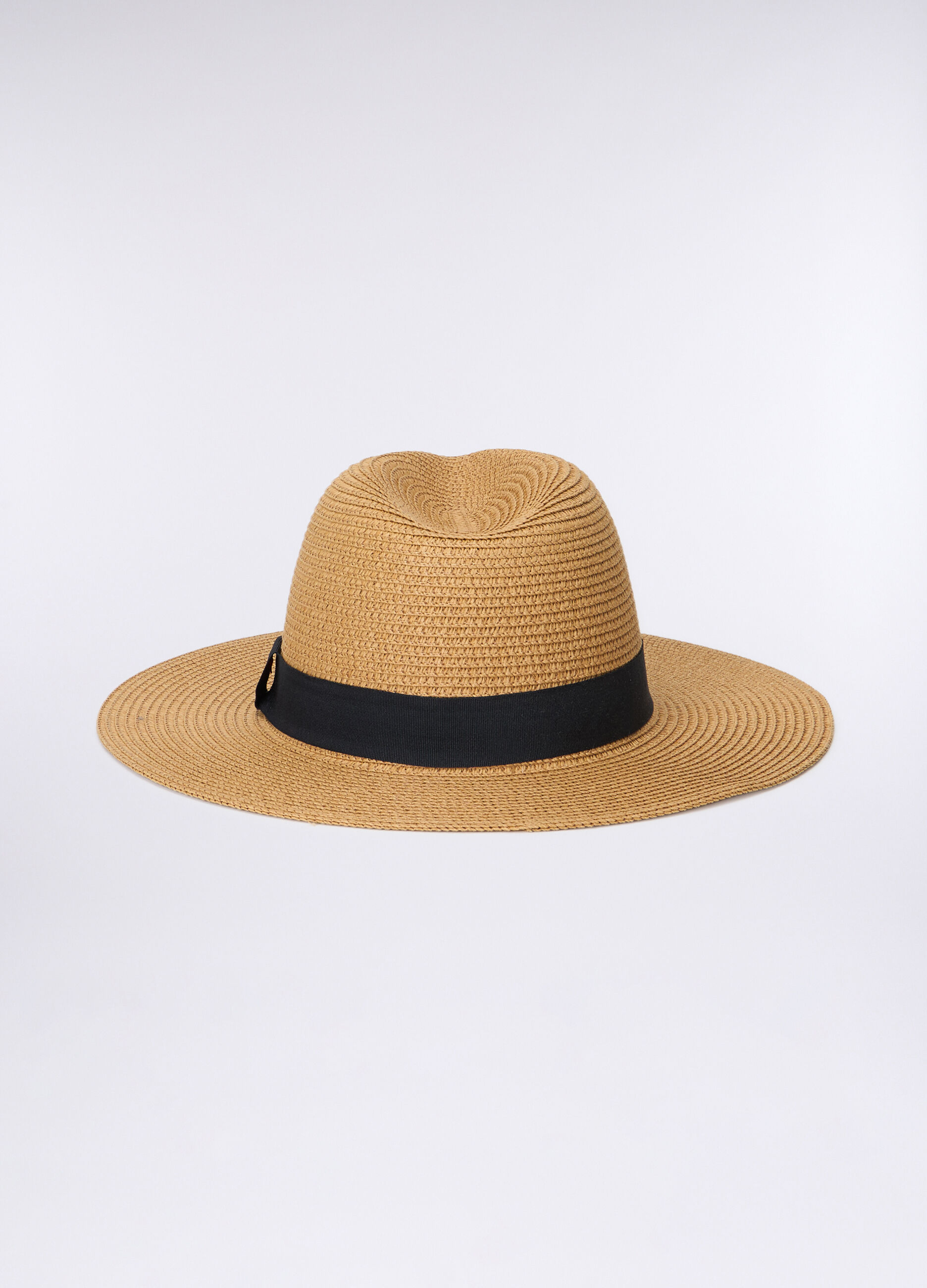 Cappello stile Panama con fascia di stoffa uomo_0
