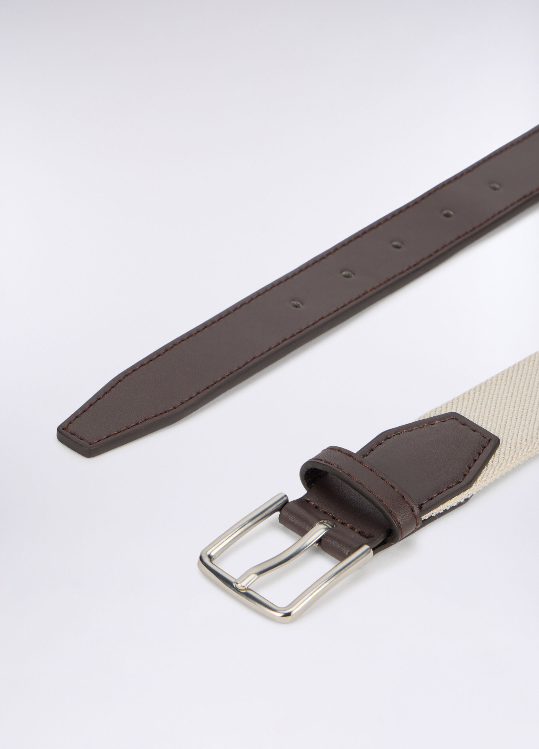 Cintura in tessuto con inserti uomo_1