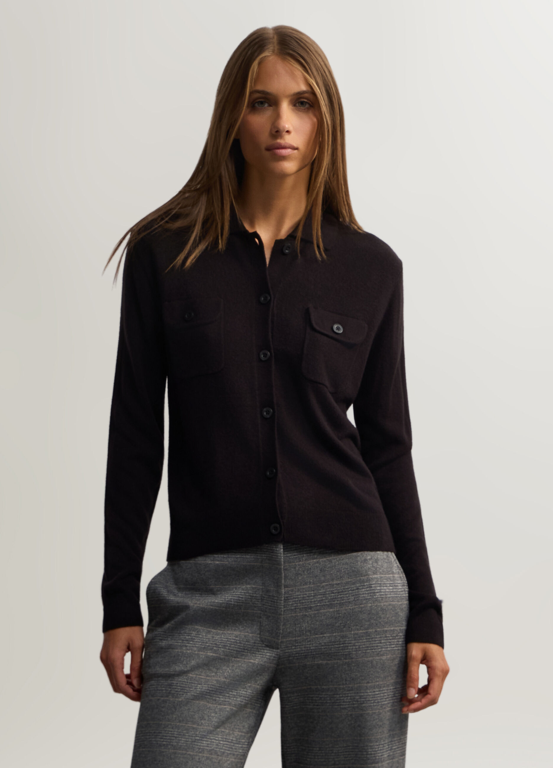 Cardigan con colletto alla francese donna_0