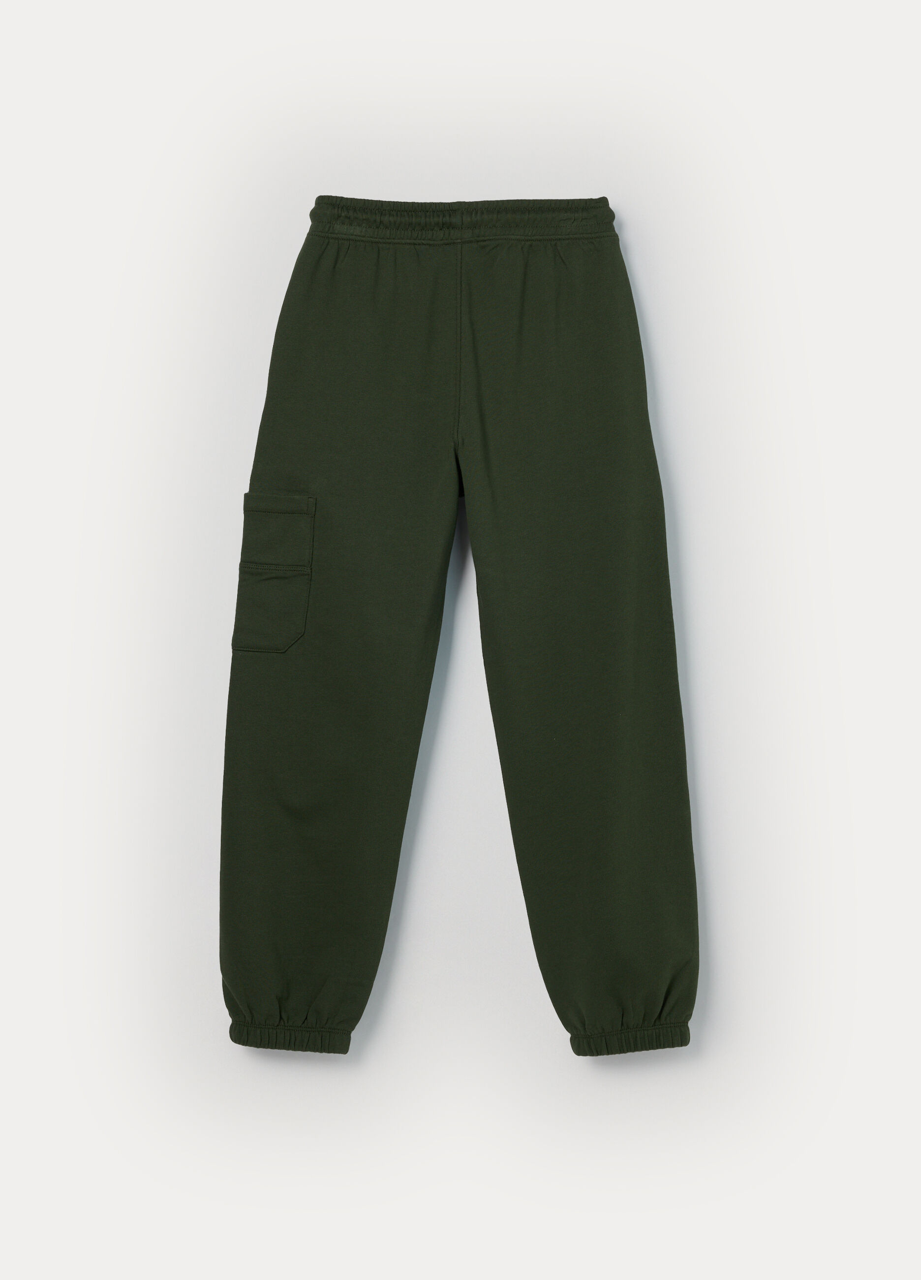 Jogger cargo in french terry di puro cotone bambino_1