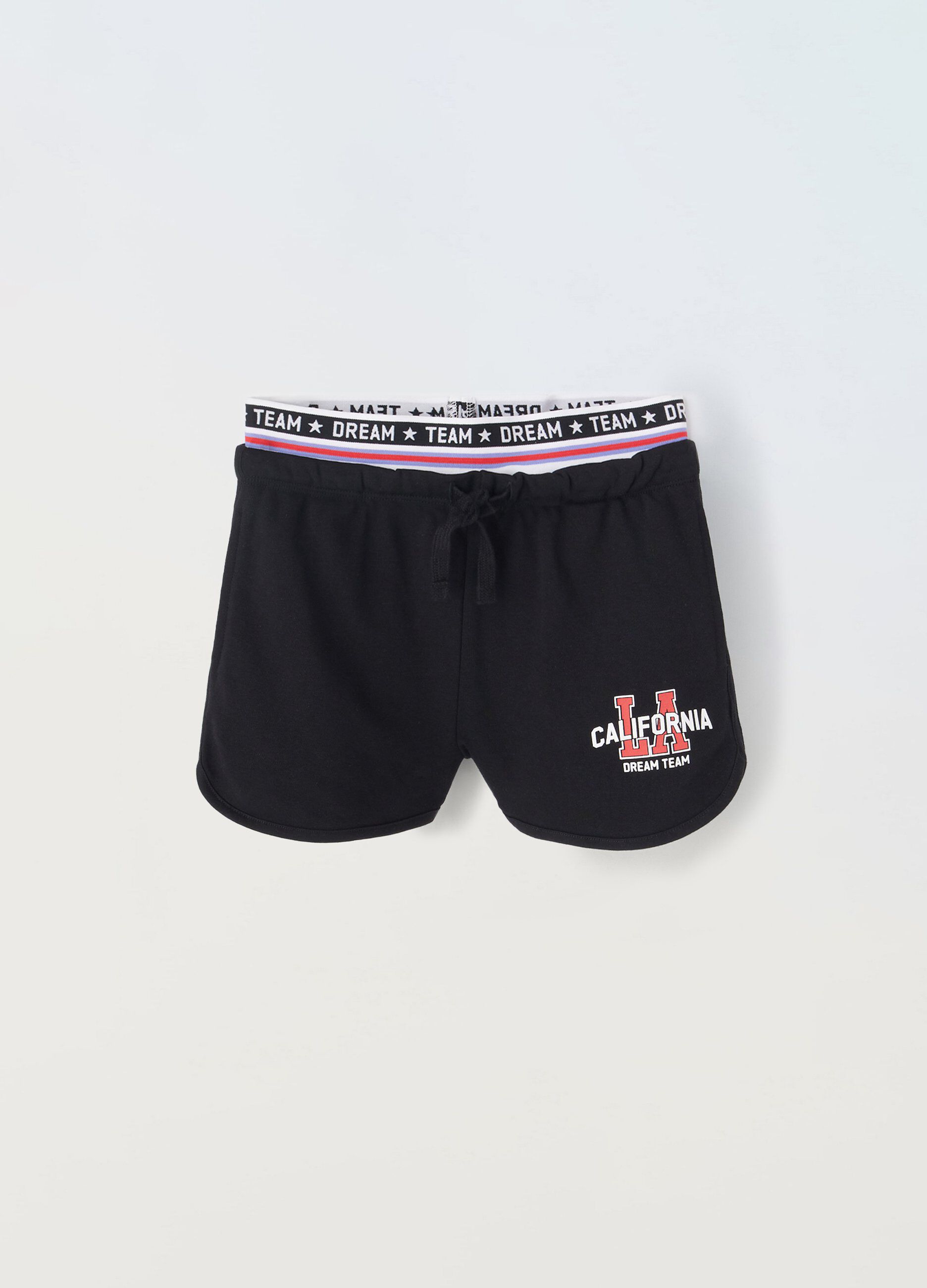 Shorts con vita jacquard ragazza_0