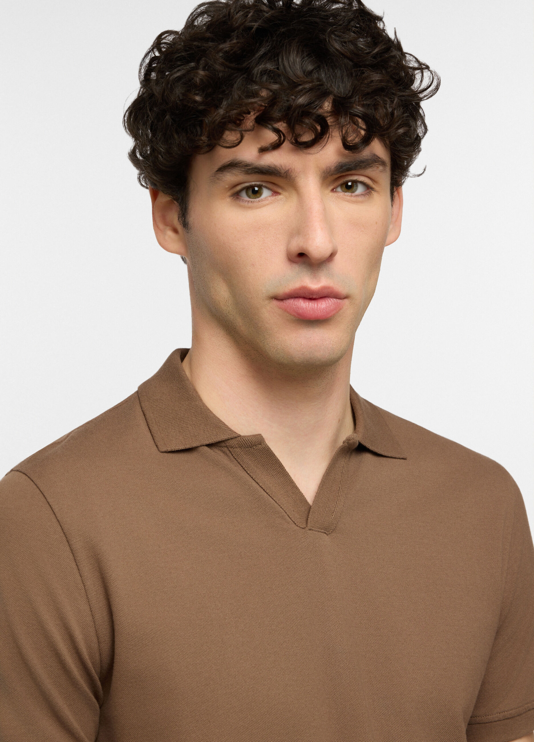 Polo a maniche corte in piquet di cotone uomo_2