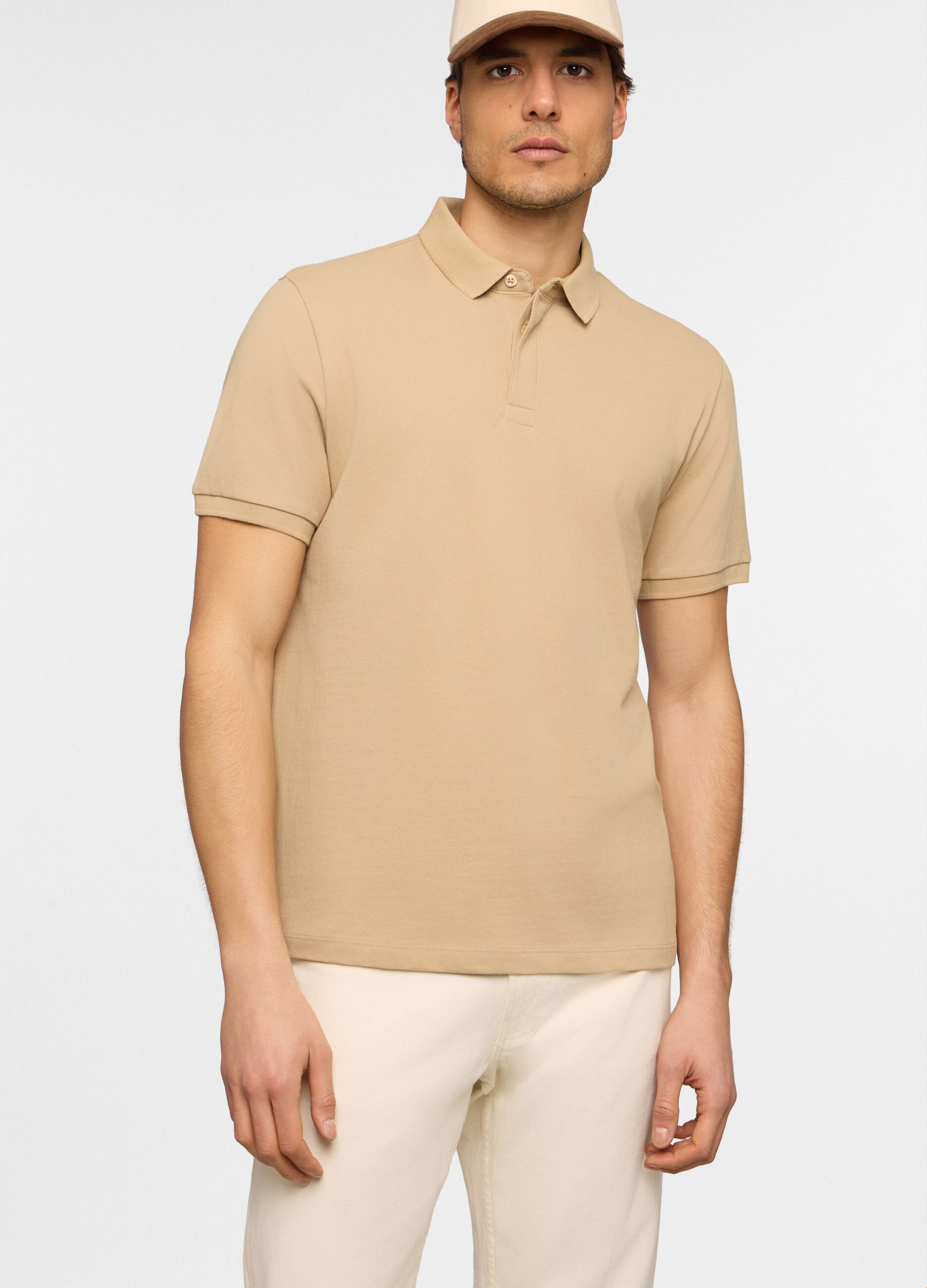 Polo a maniche corte con bottone uomo_0