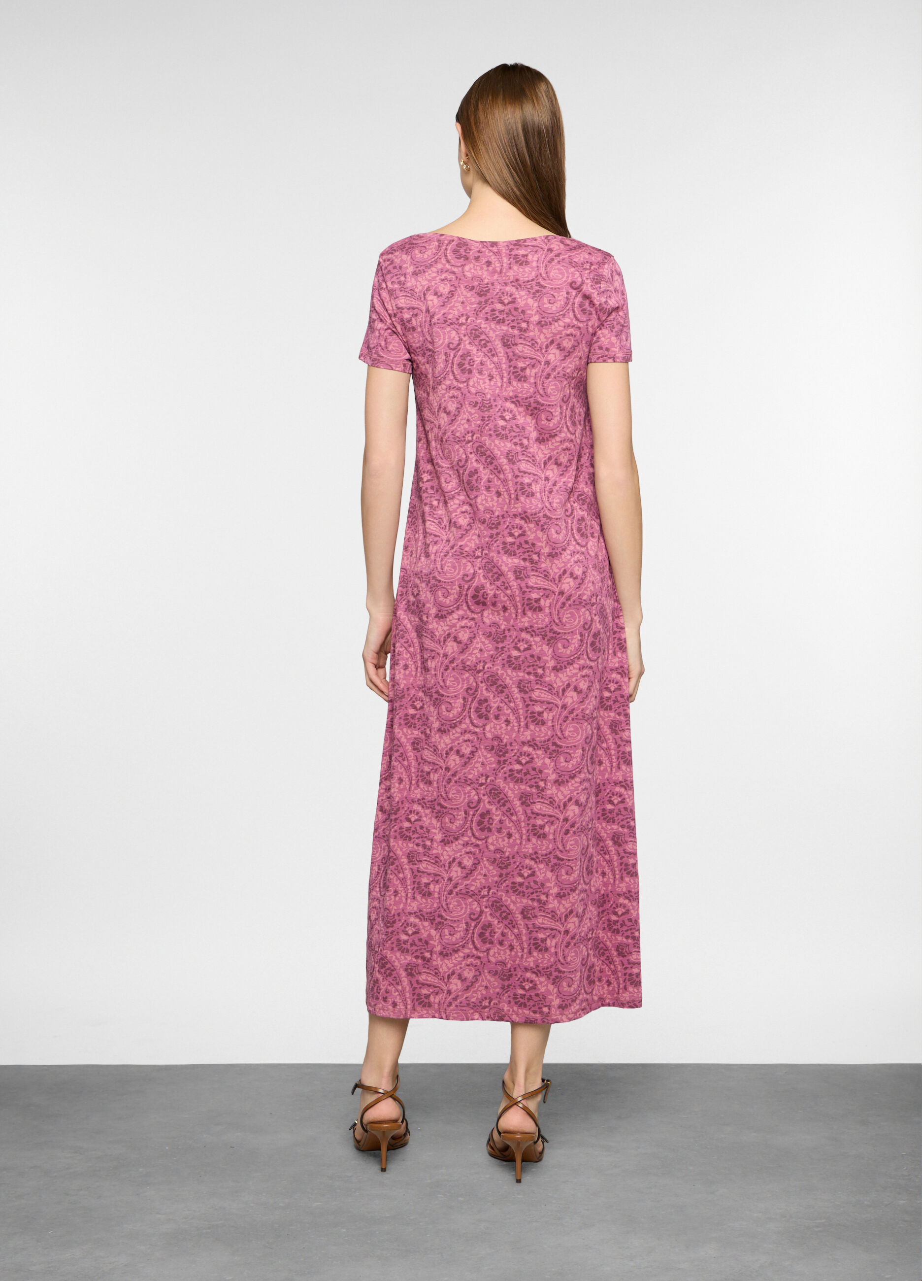 Abito lungo in jersey di puro cotone donna_2