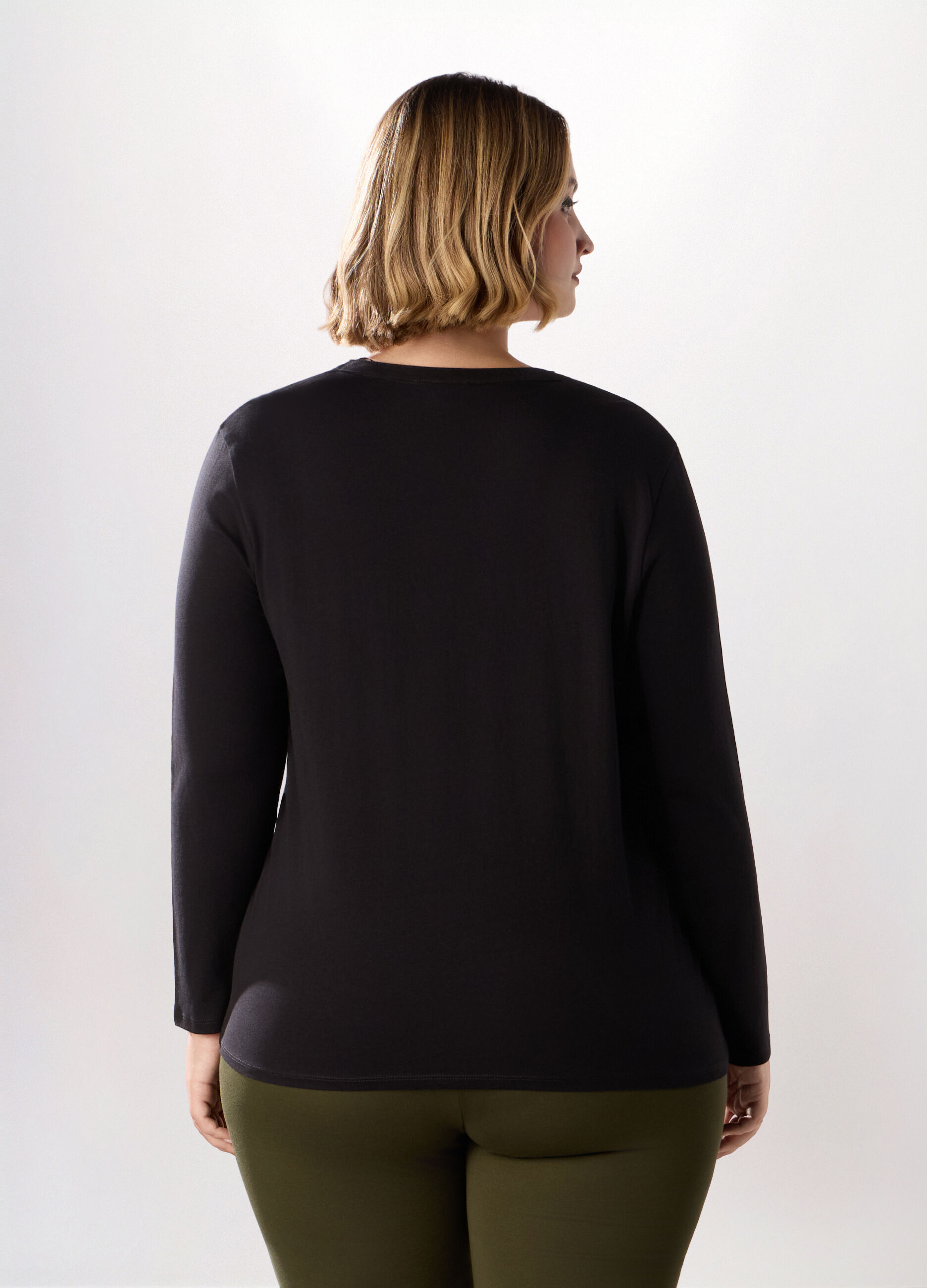T-shirt in jersey di puro cotone donna curvy_1