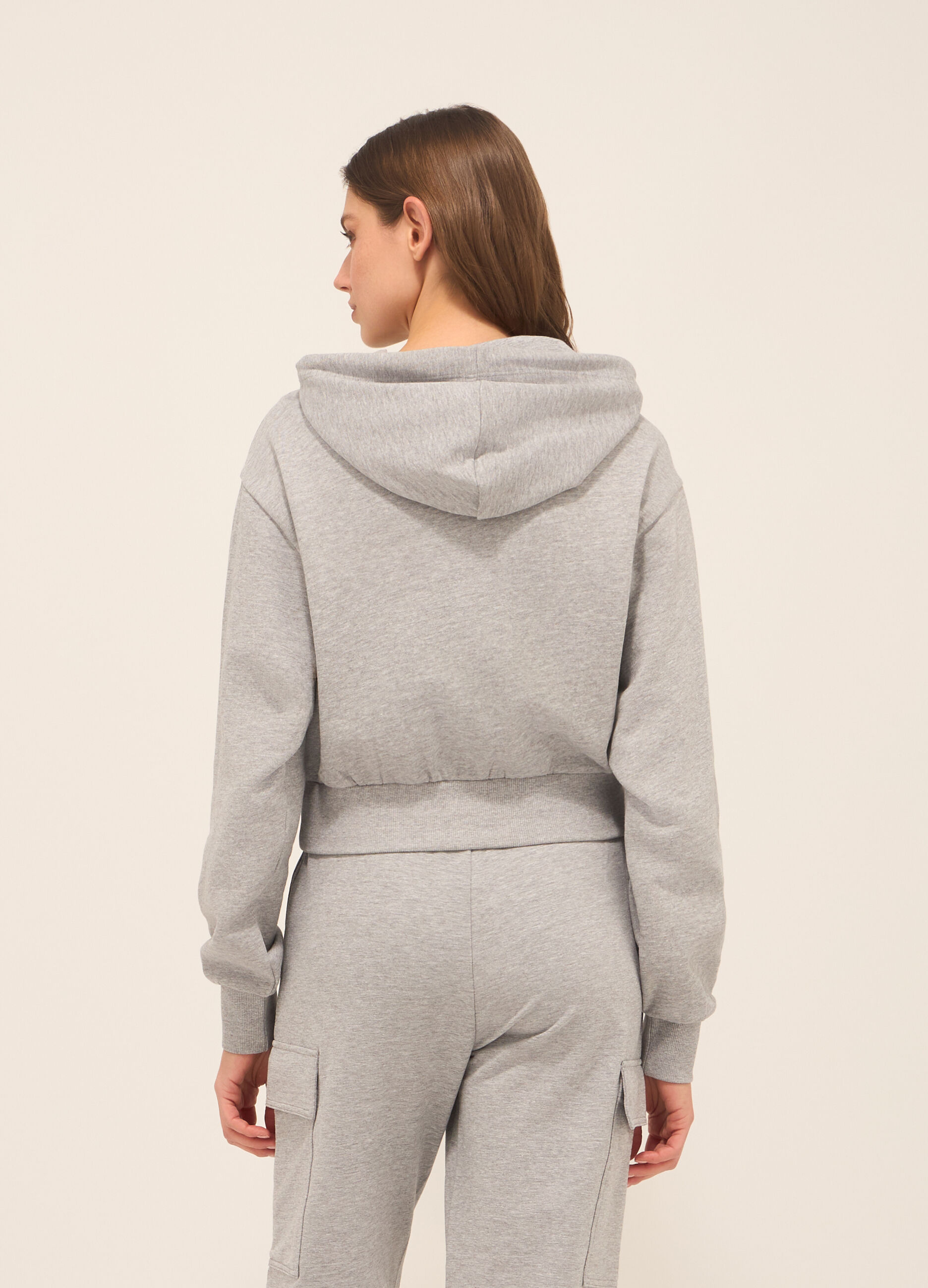 Felpa in french terry di cotone mélange donna_1