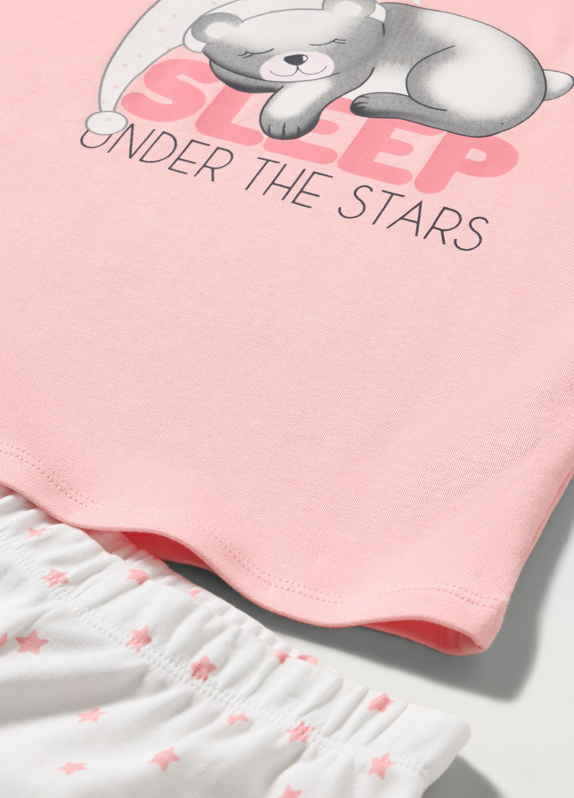 Set pigiama lungo in puro cotone bambina_1