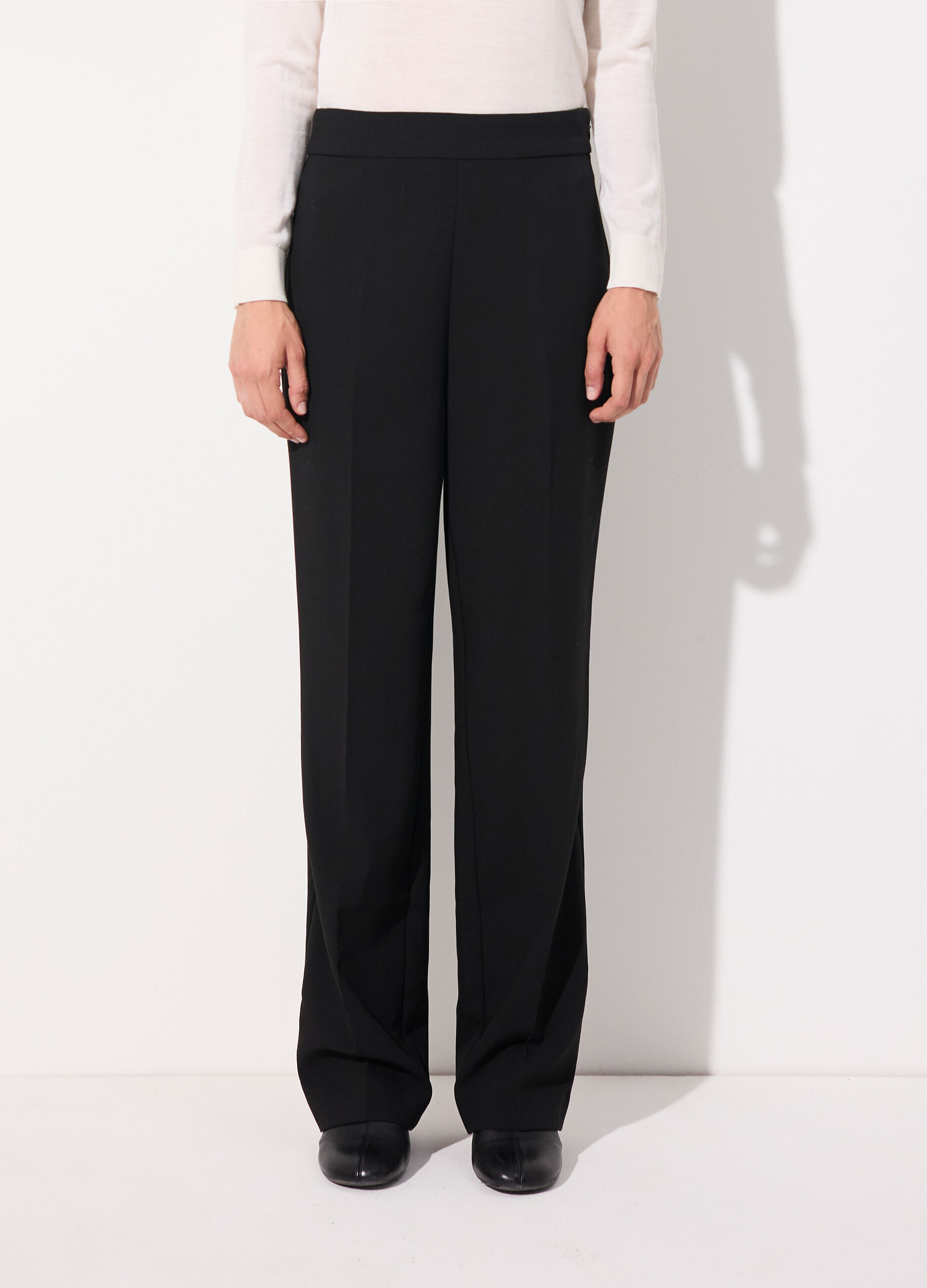 Pantalone dritto in misto viscosa donna_1