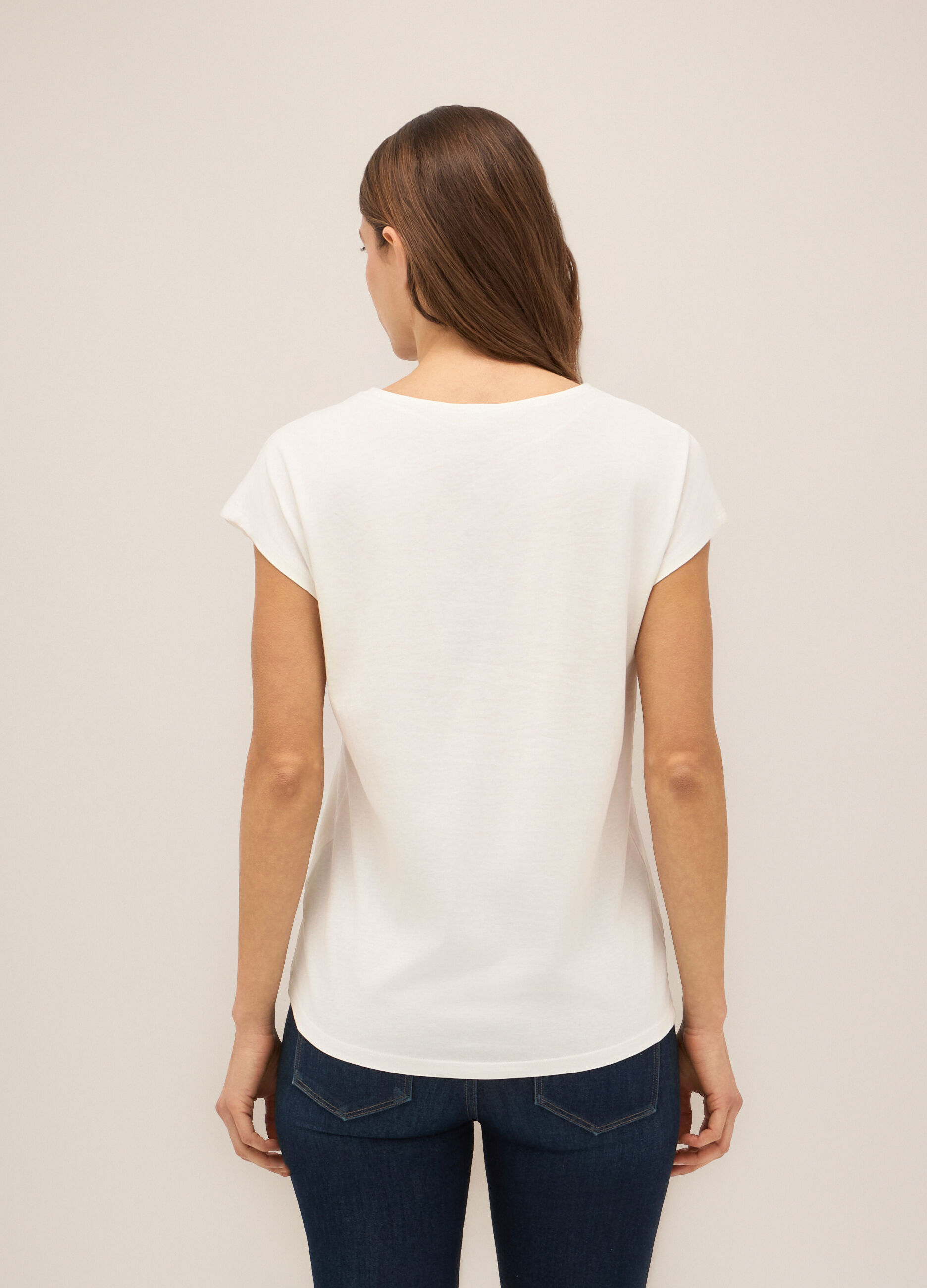 T-shirt in puro cotone donna_1