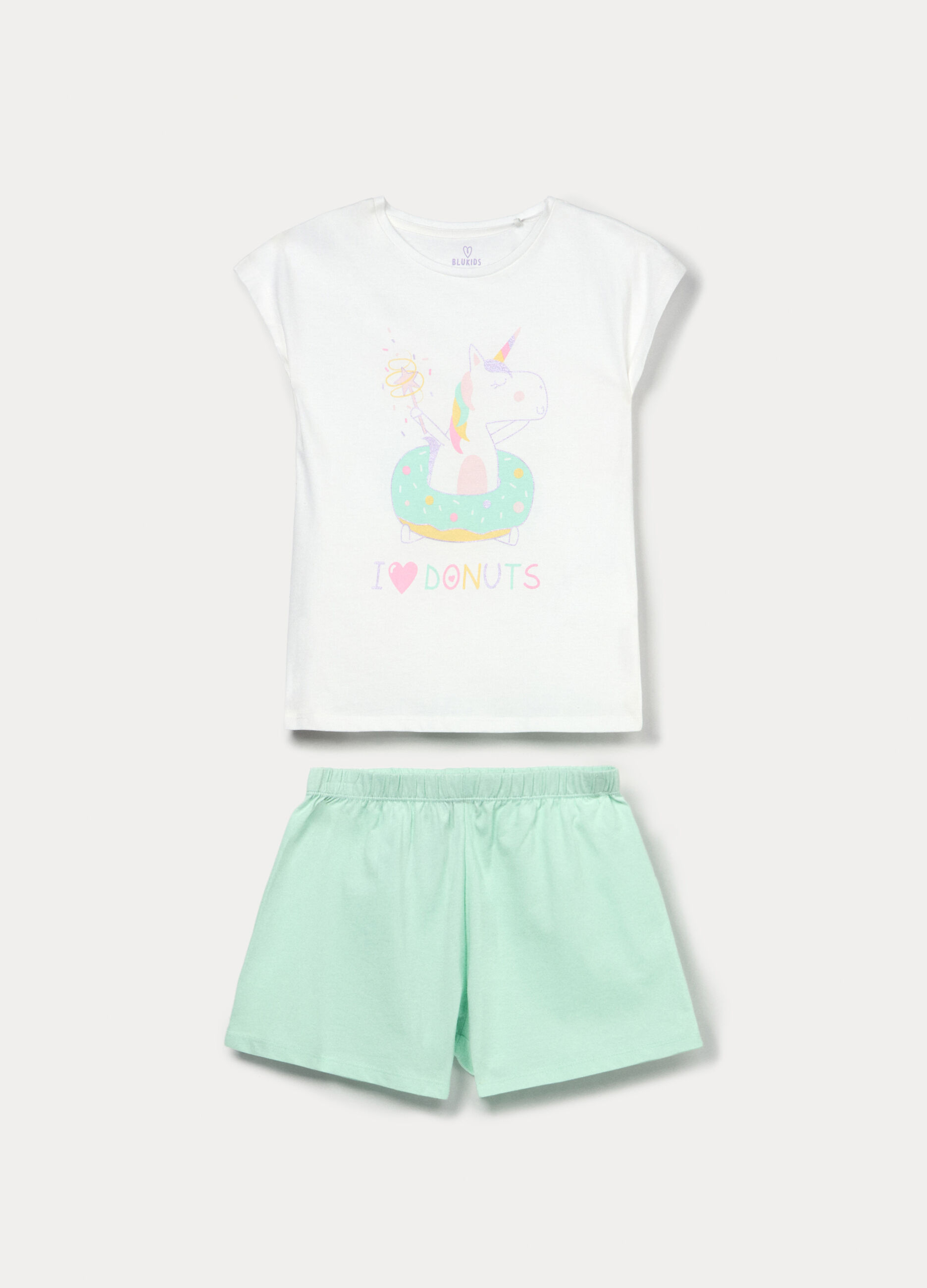 Set pigiama corto in jersey di puro cotone _0