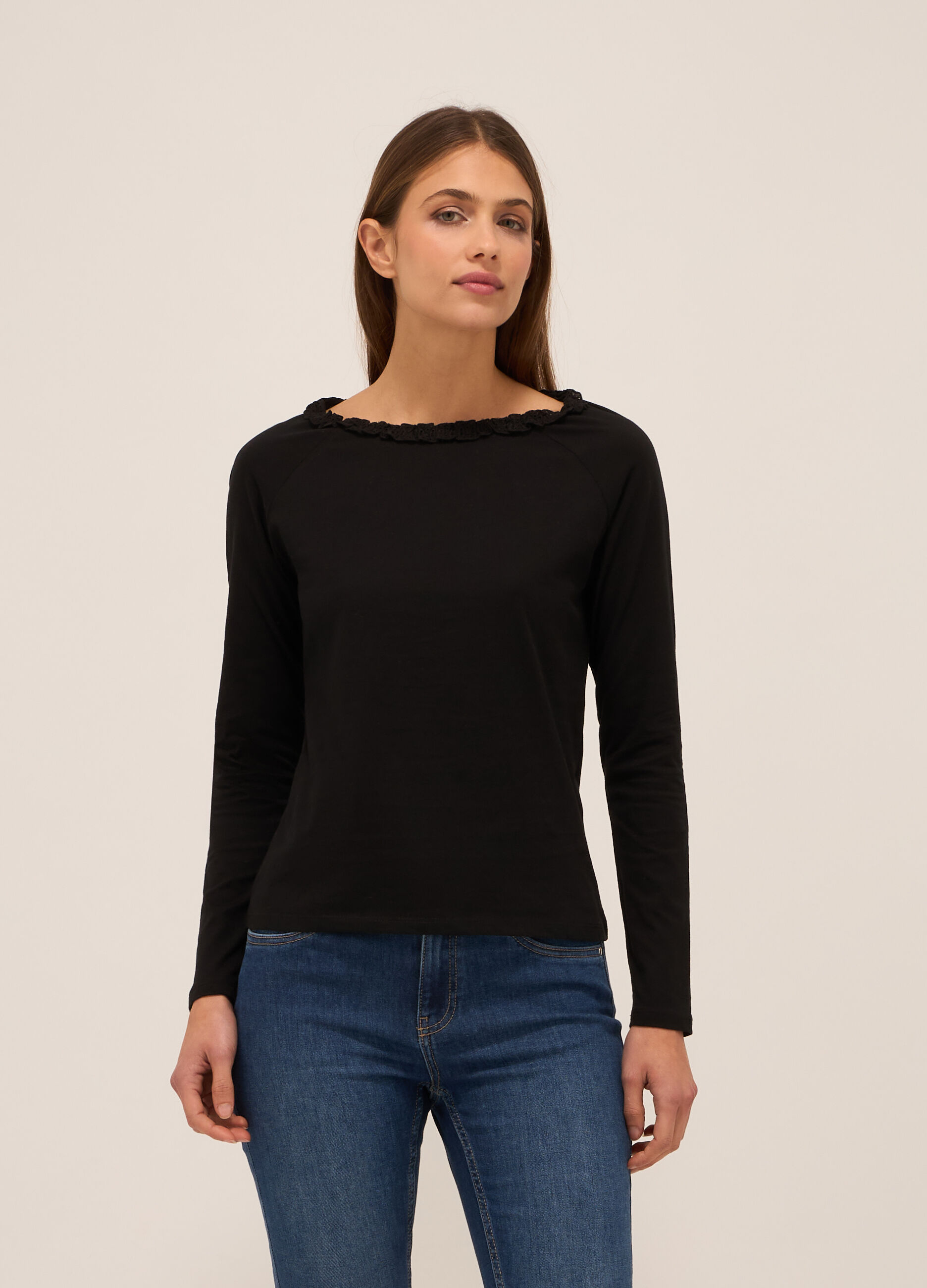T-shirt in puro cotone donna_0