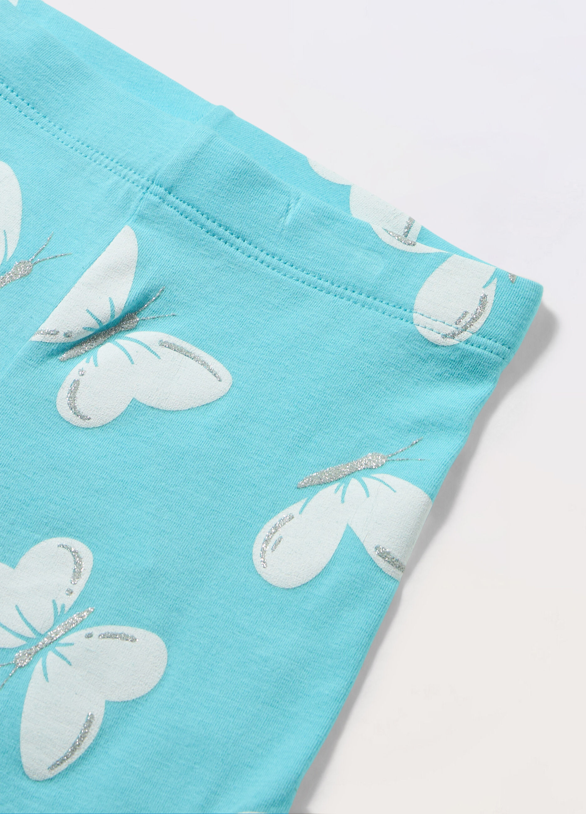 Leggings ciclista con stampa bambina