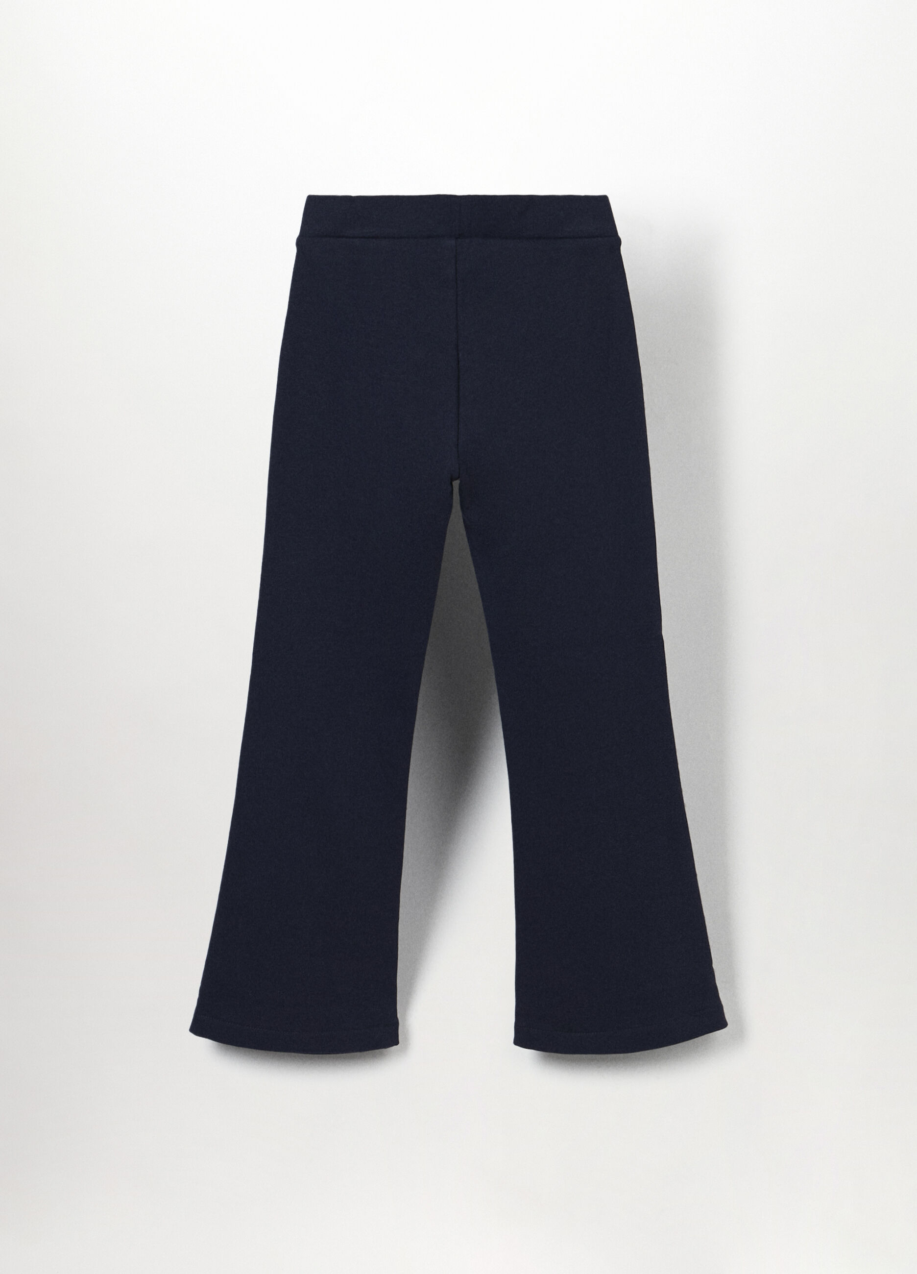 Leggings flare fit in cotone fleece stretch bambina_1