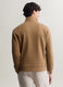 Felpa lupetto con zip in misto cotone uomo_1