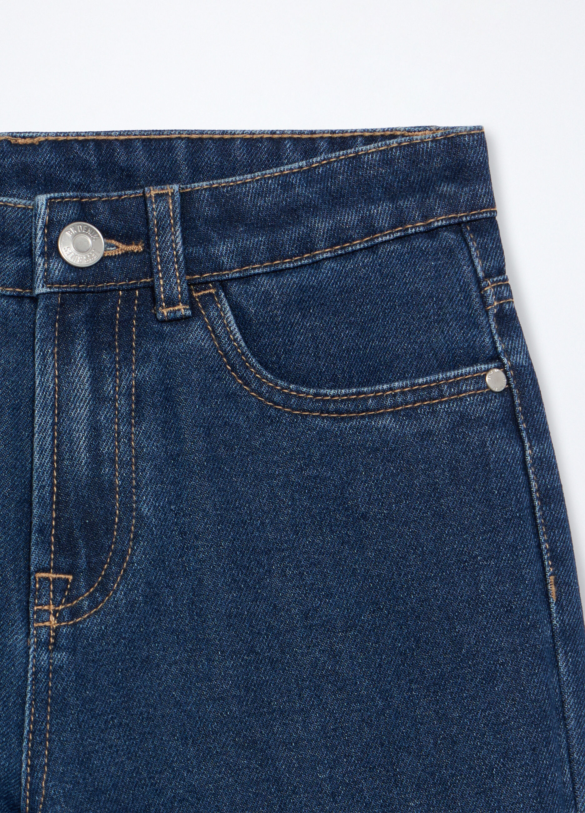 Pantaloni in denim misto cotone ragazzo_2