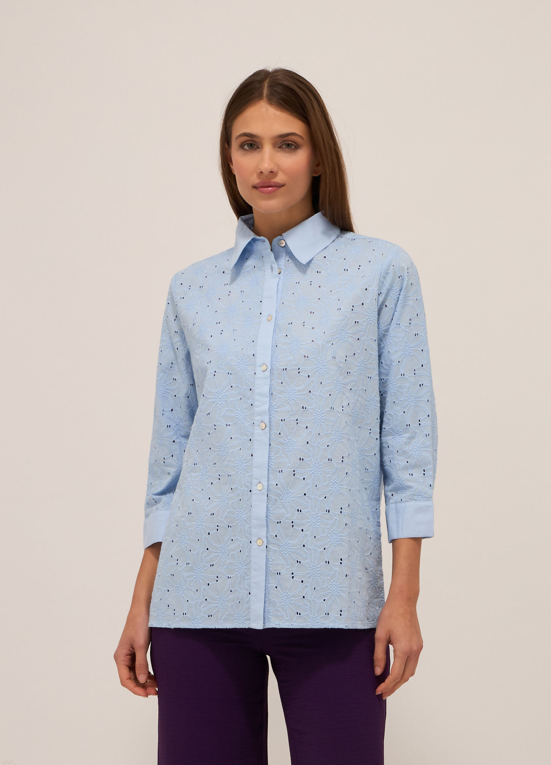 Camicia in puro cotone donna_0