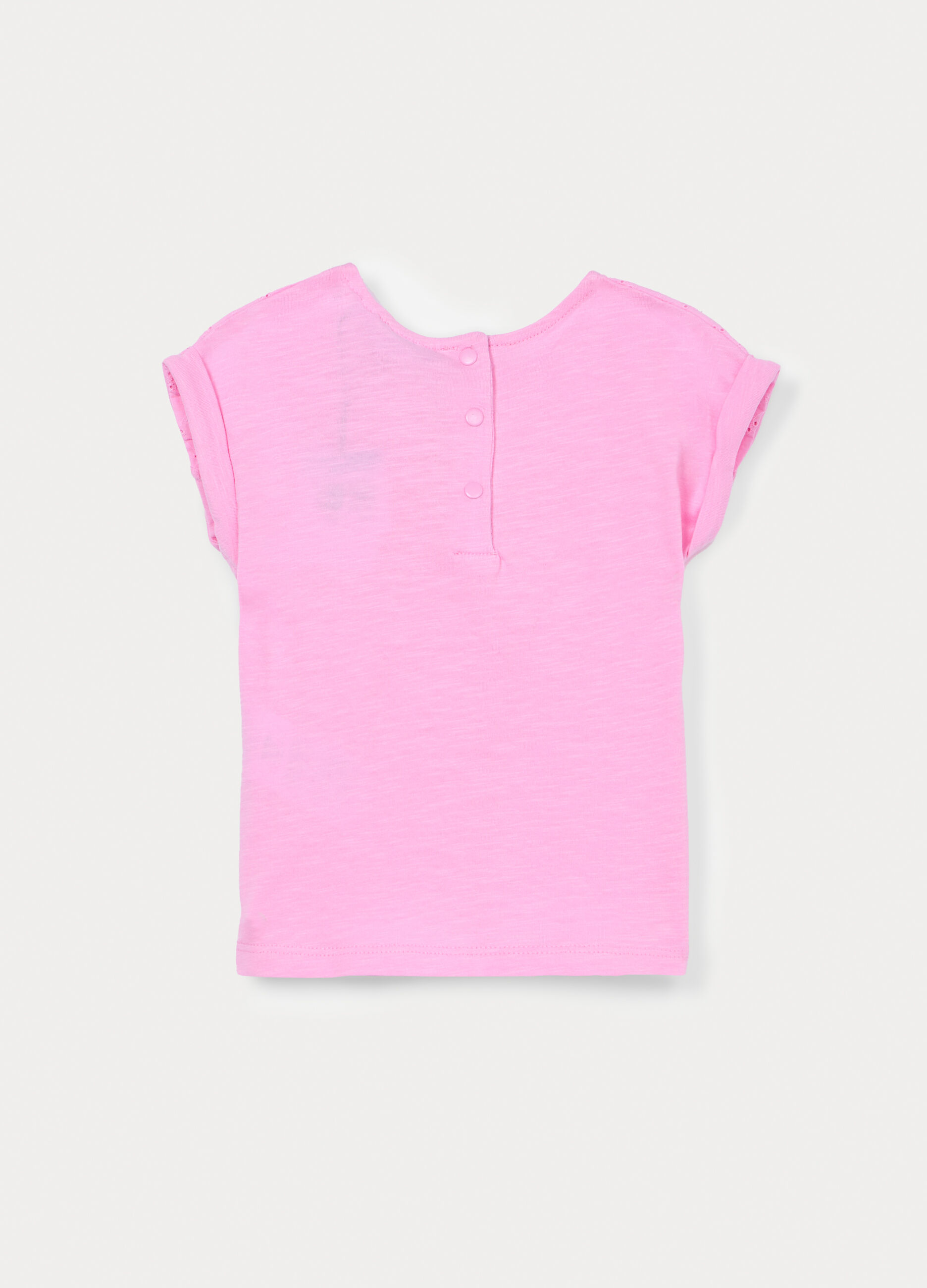 T-shirt in jersey di cotone slub bimba_1