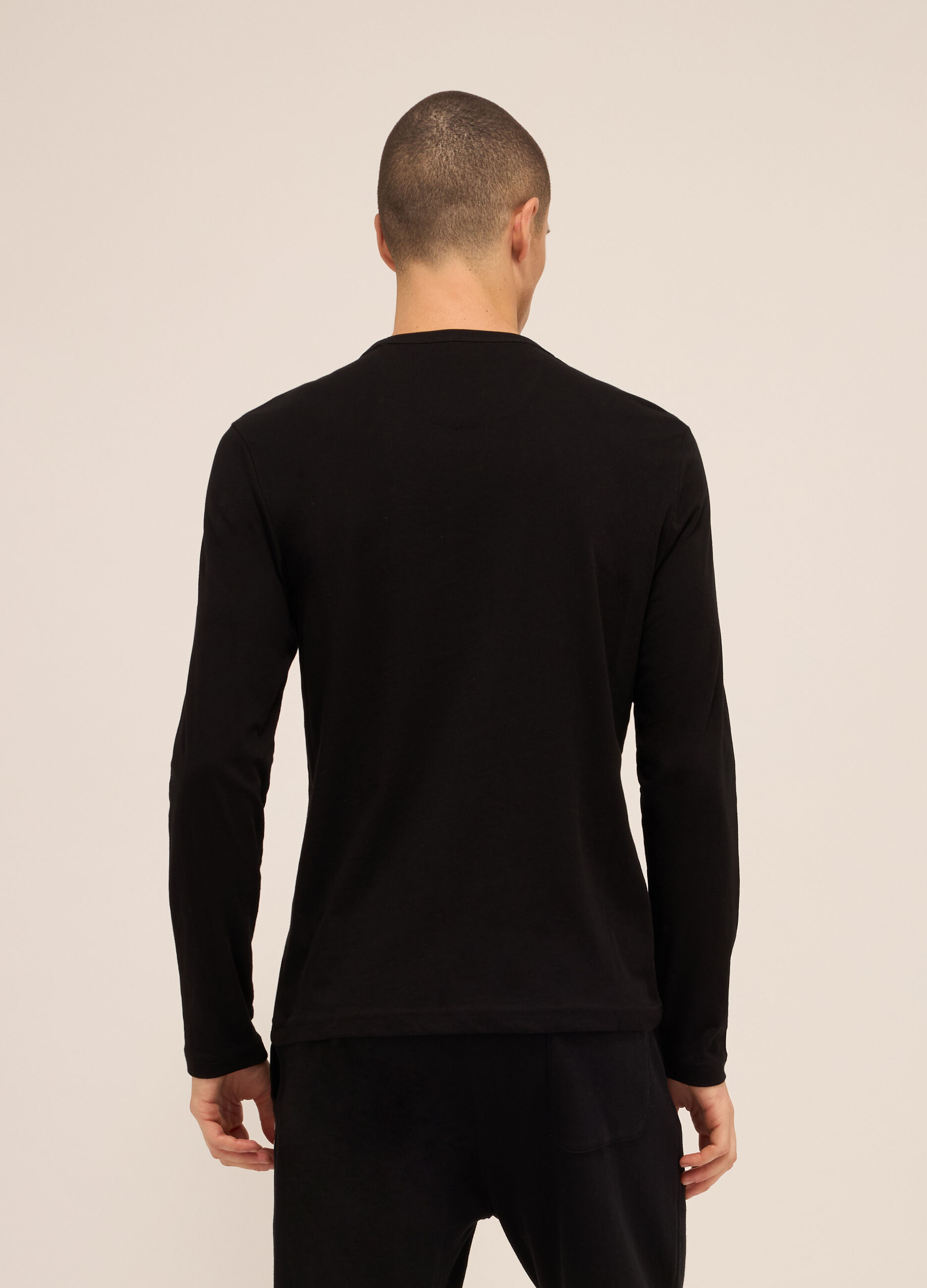 Maglia a maniche lunghe in puro cotone uomo_1