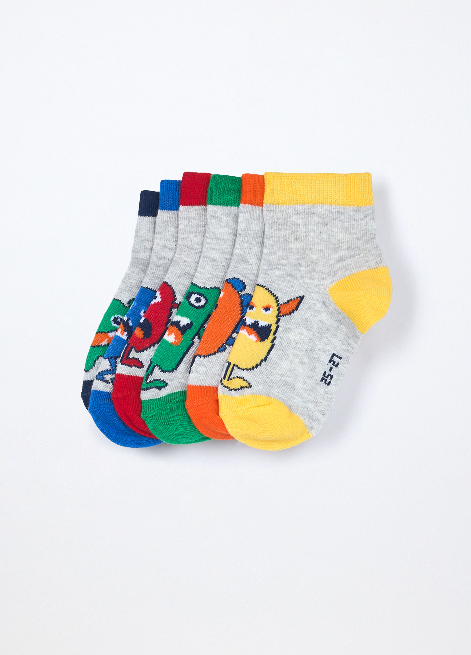 Pack 6 calze corte in misto cotone bambino_2