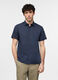 Camicia a maniche corte con collo classico in cotone uomo_0