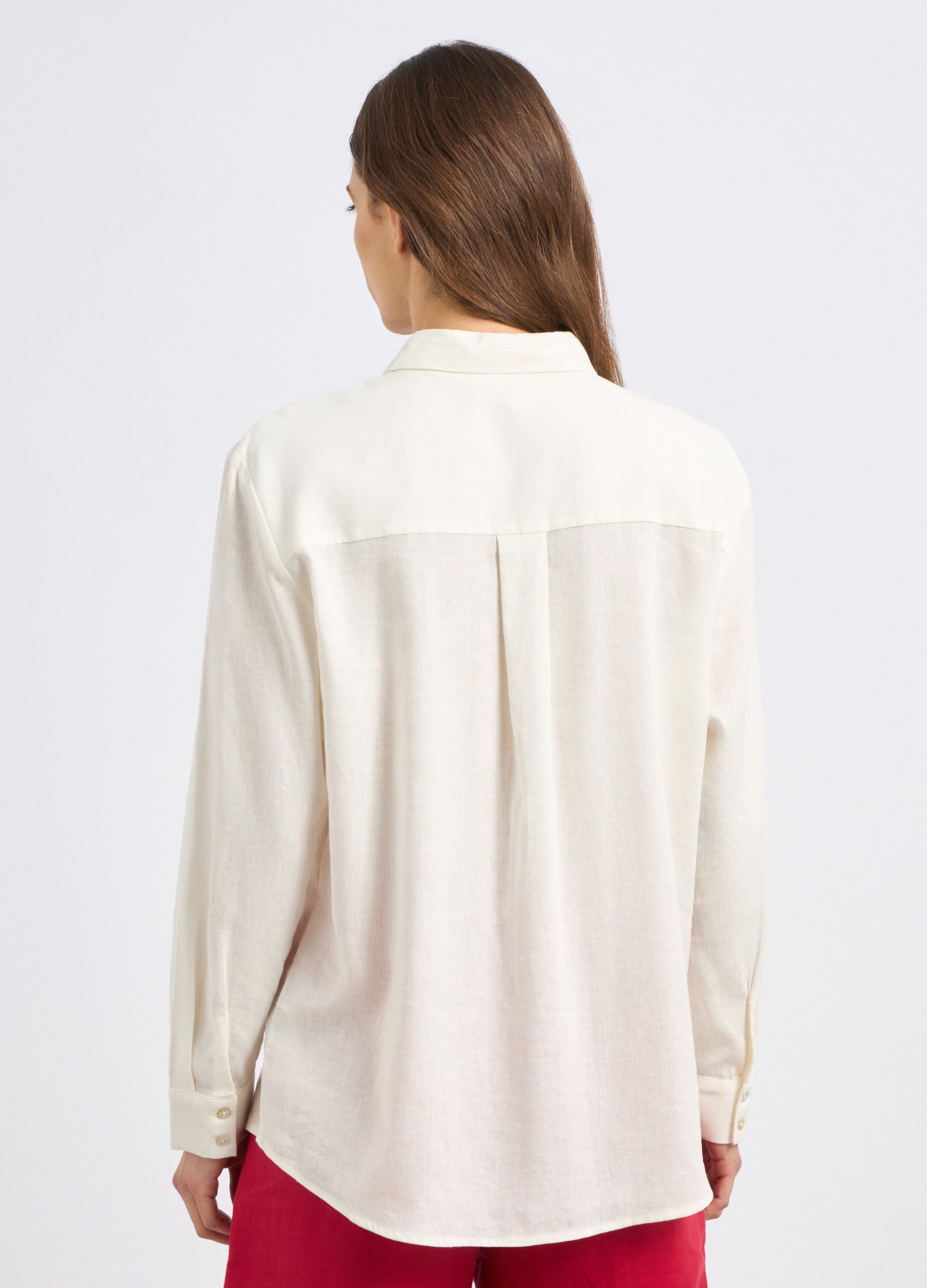 Camicia in misto lino donna_1