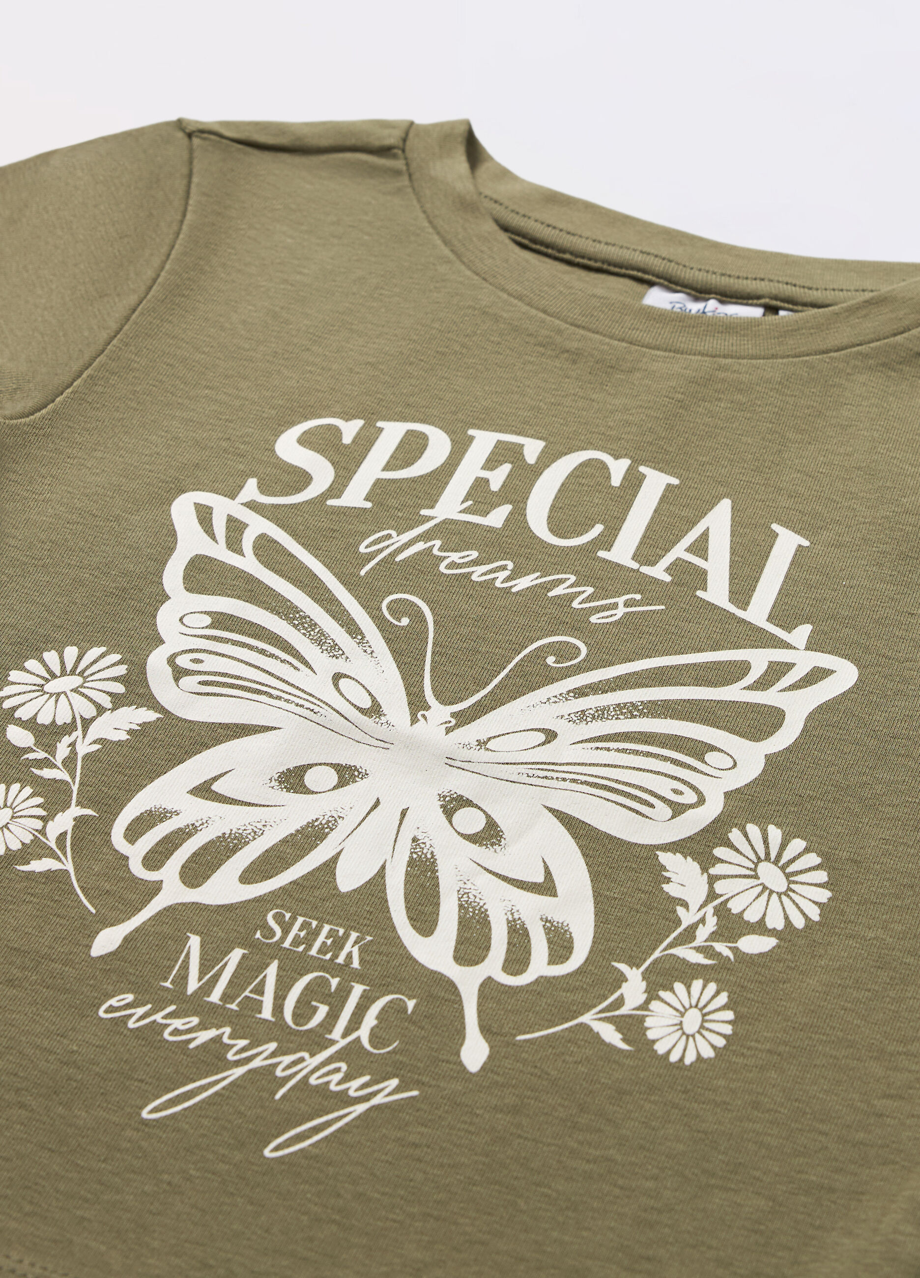 T-shirt in jersey di cotone stretch ragazza_1