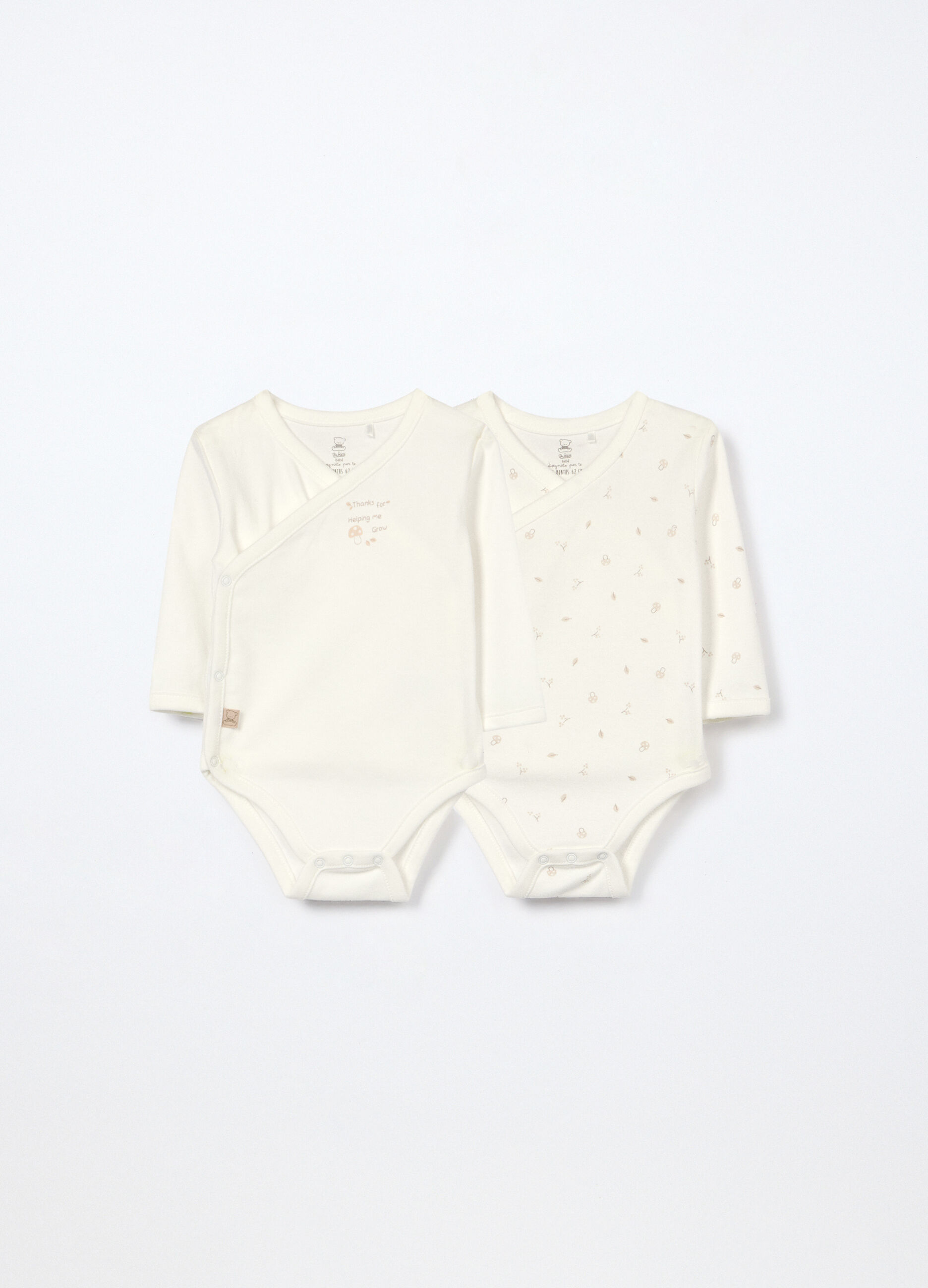 Pack 2 body incrociati in interlock di puro cotone _0